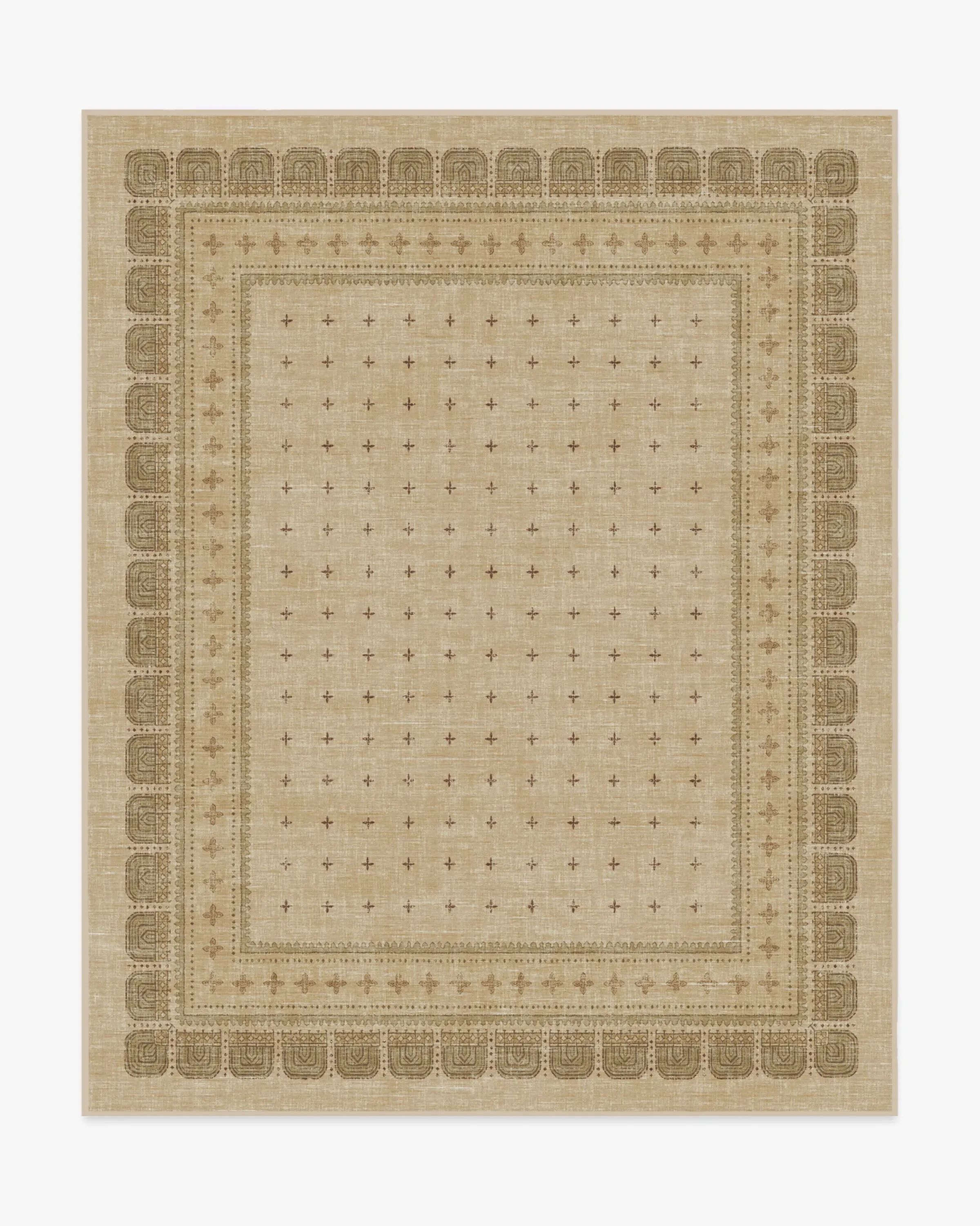 Machine Washable Area Rug - Tan, Flatwoven