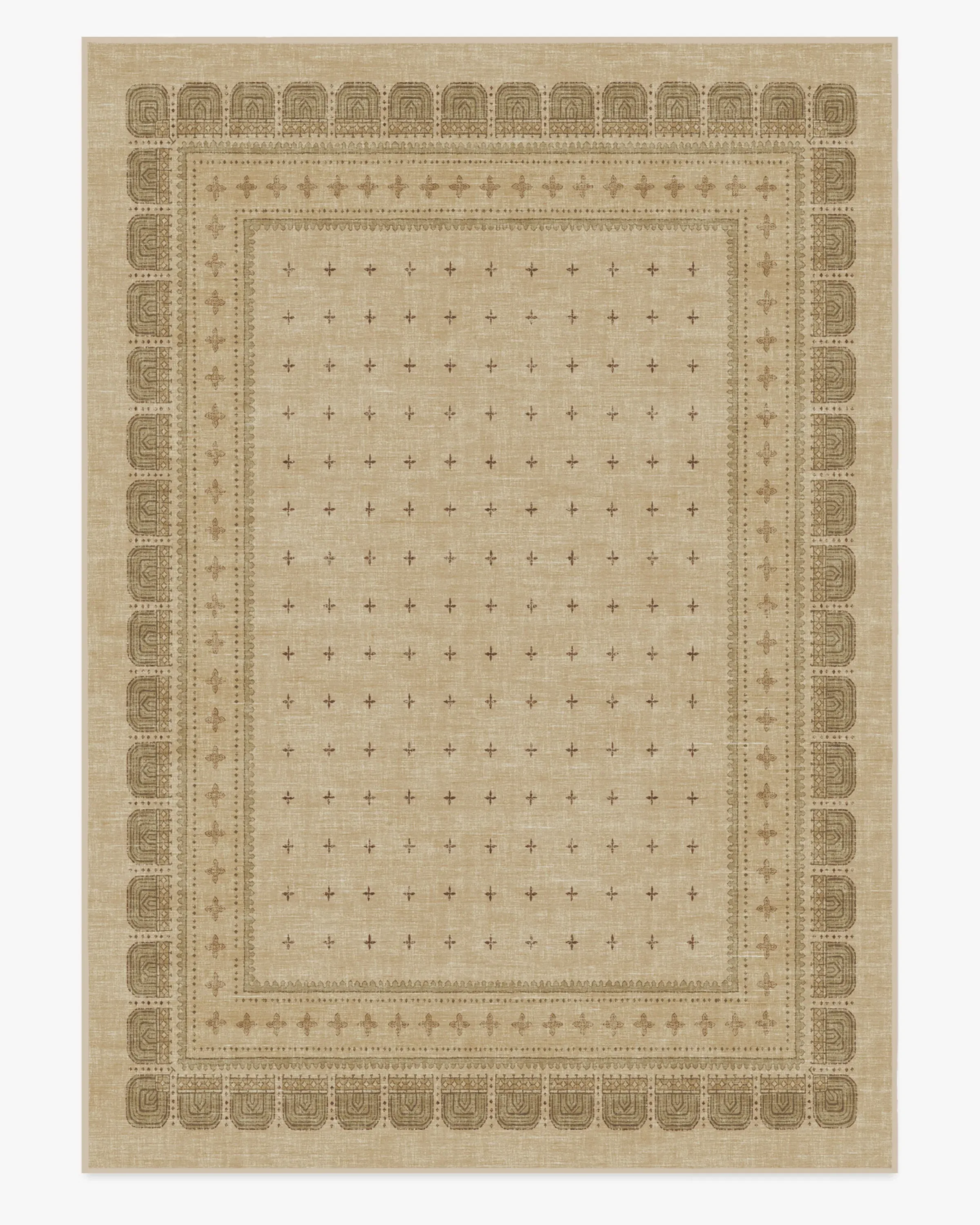 Machine Washable Area Rug - Tan, Flatwoven