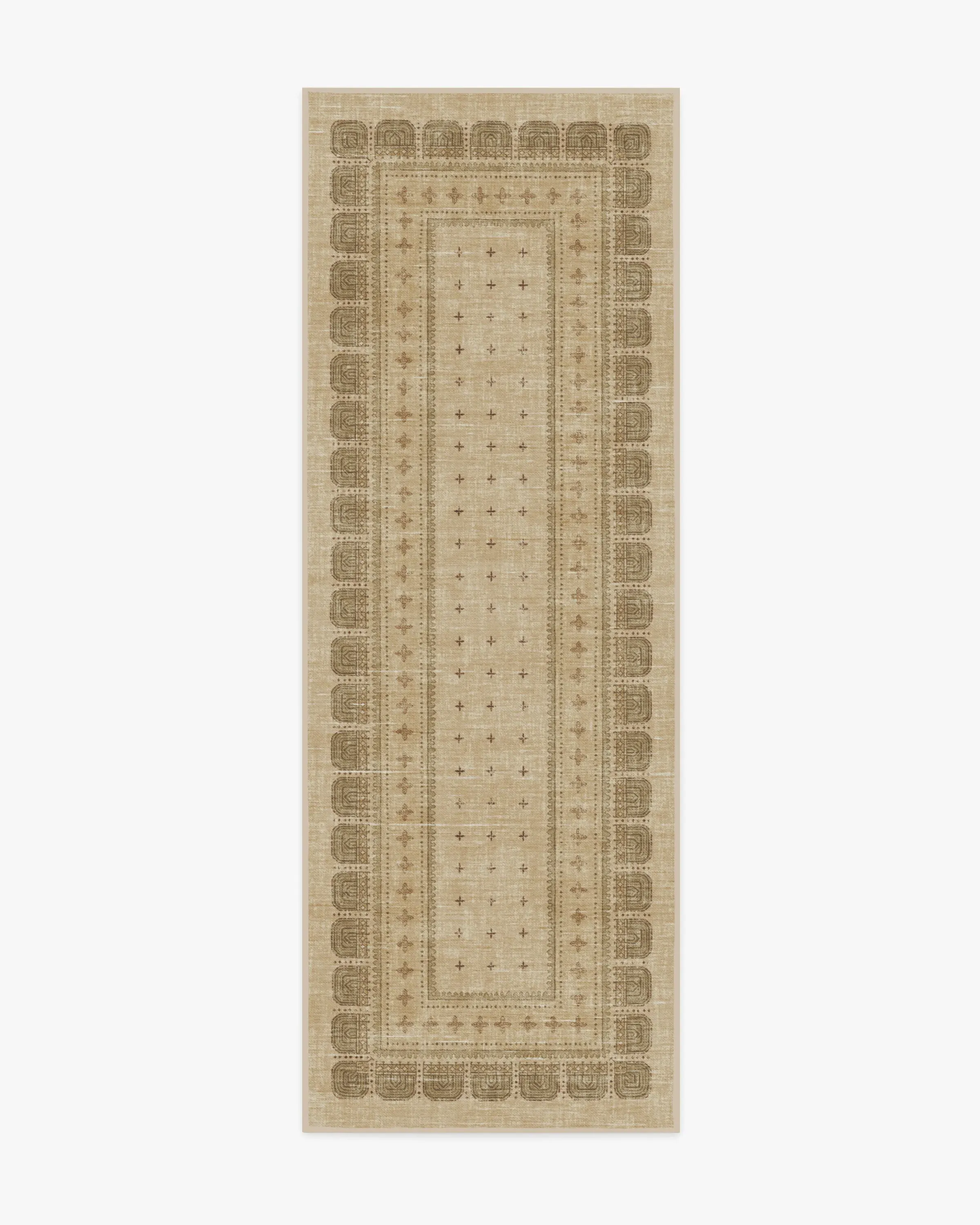 Machine Washable Area Rug - Tan, Flatwoven