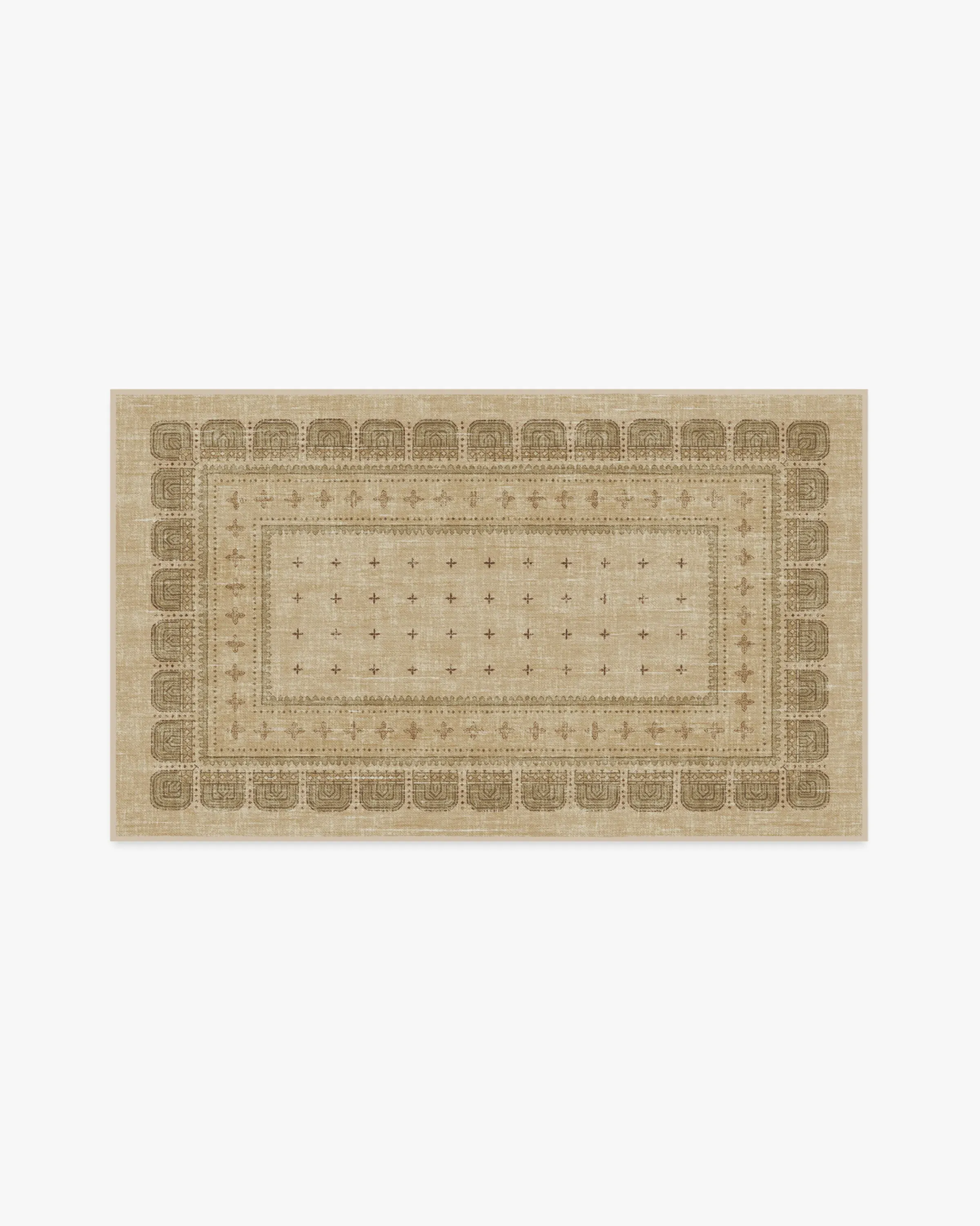 Machine Washable Area Rug - Tan, Flatwoven
