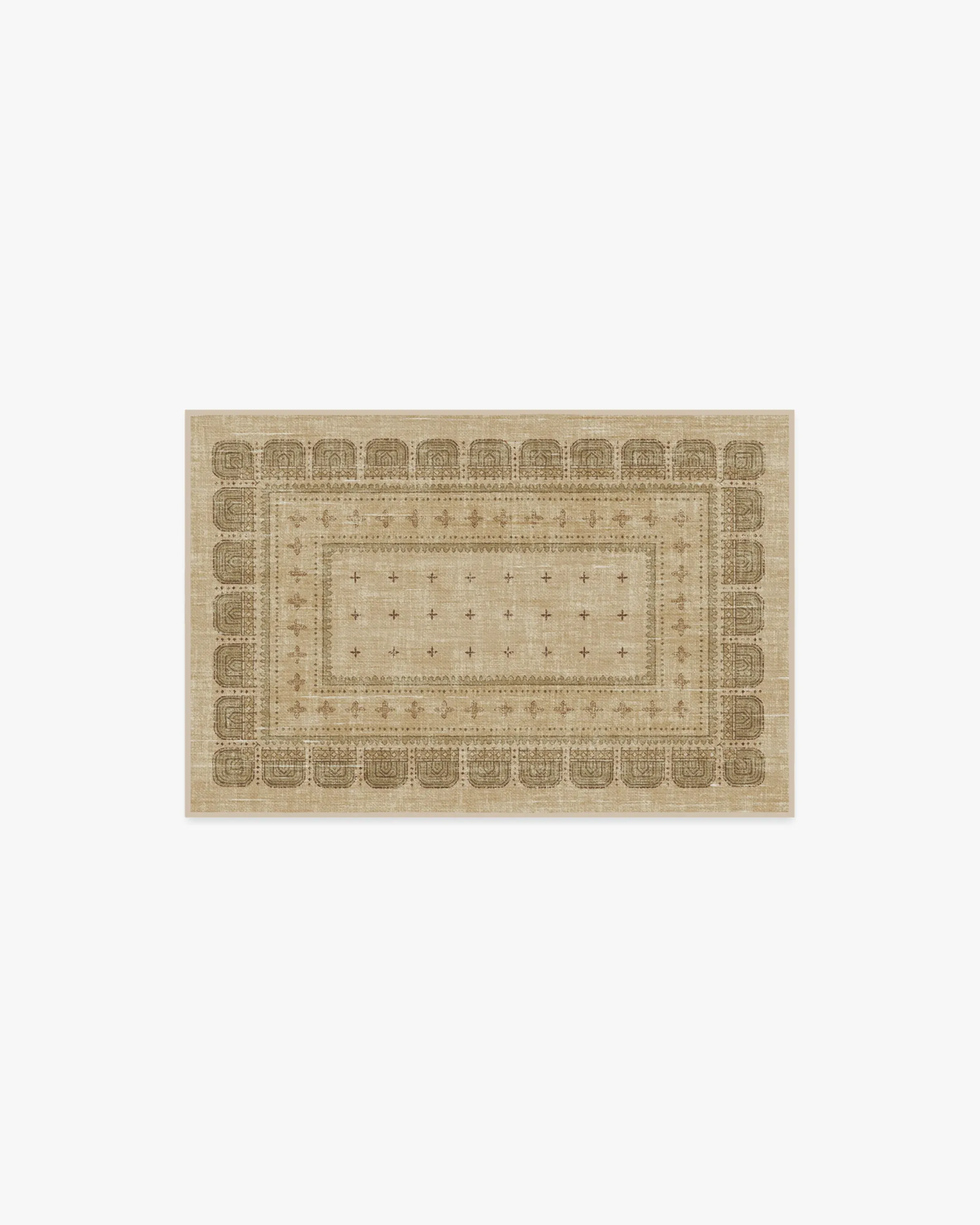 Machine Washable Area Rug - Tan, Flatwoven image
