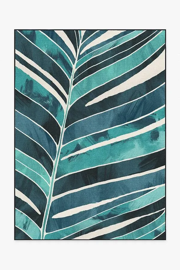 Machine Washable Area Rug - Teal