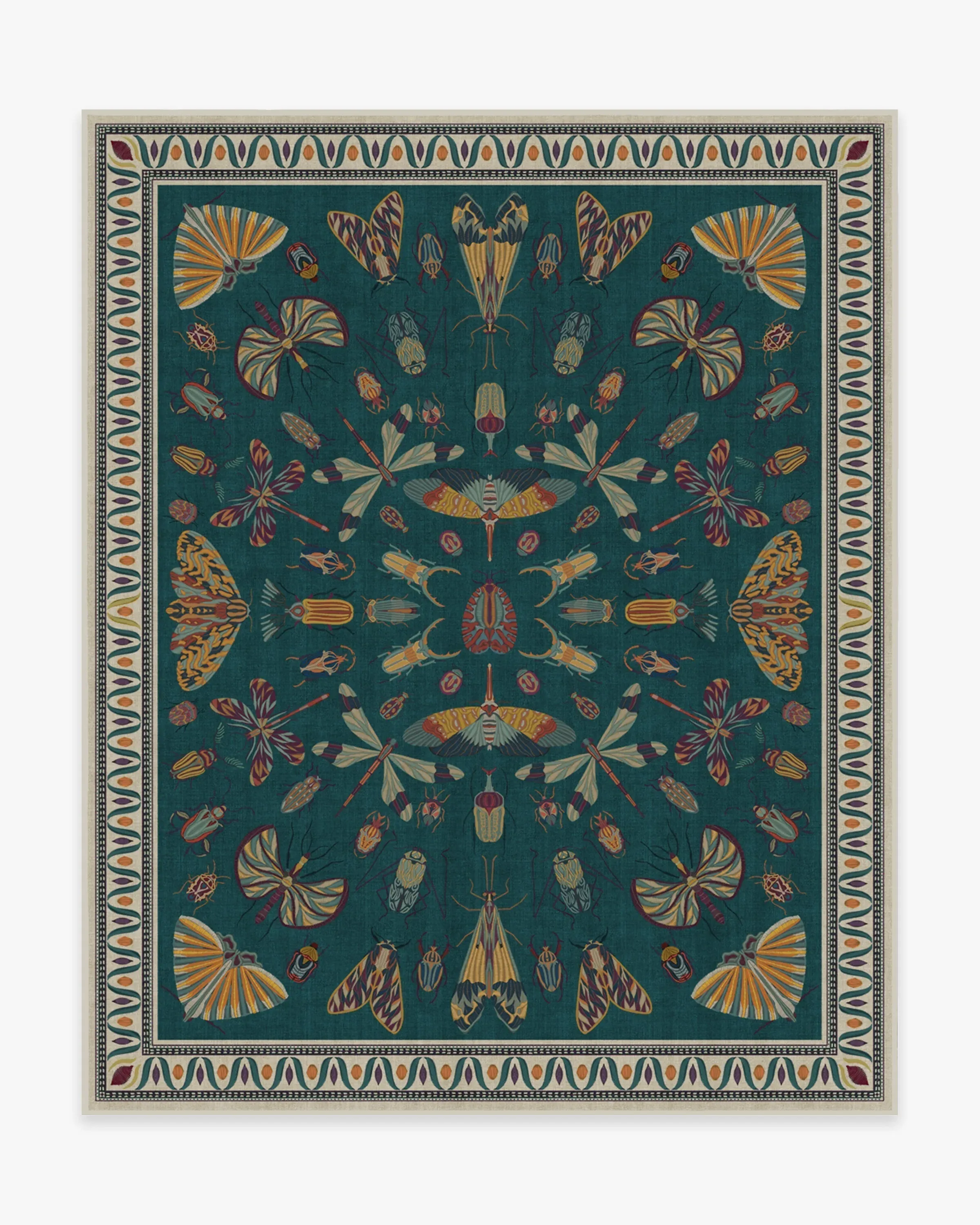 Machine Washable Area Rug - Teal, Chenille