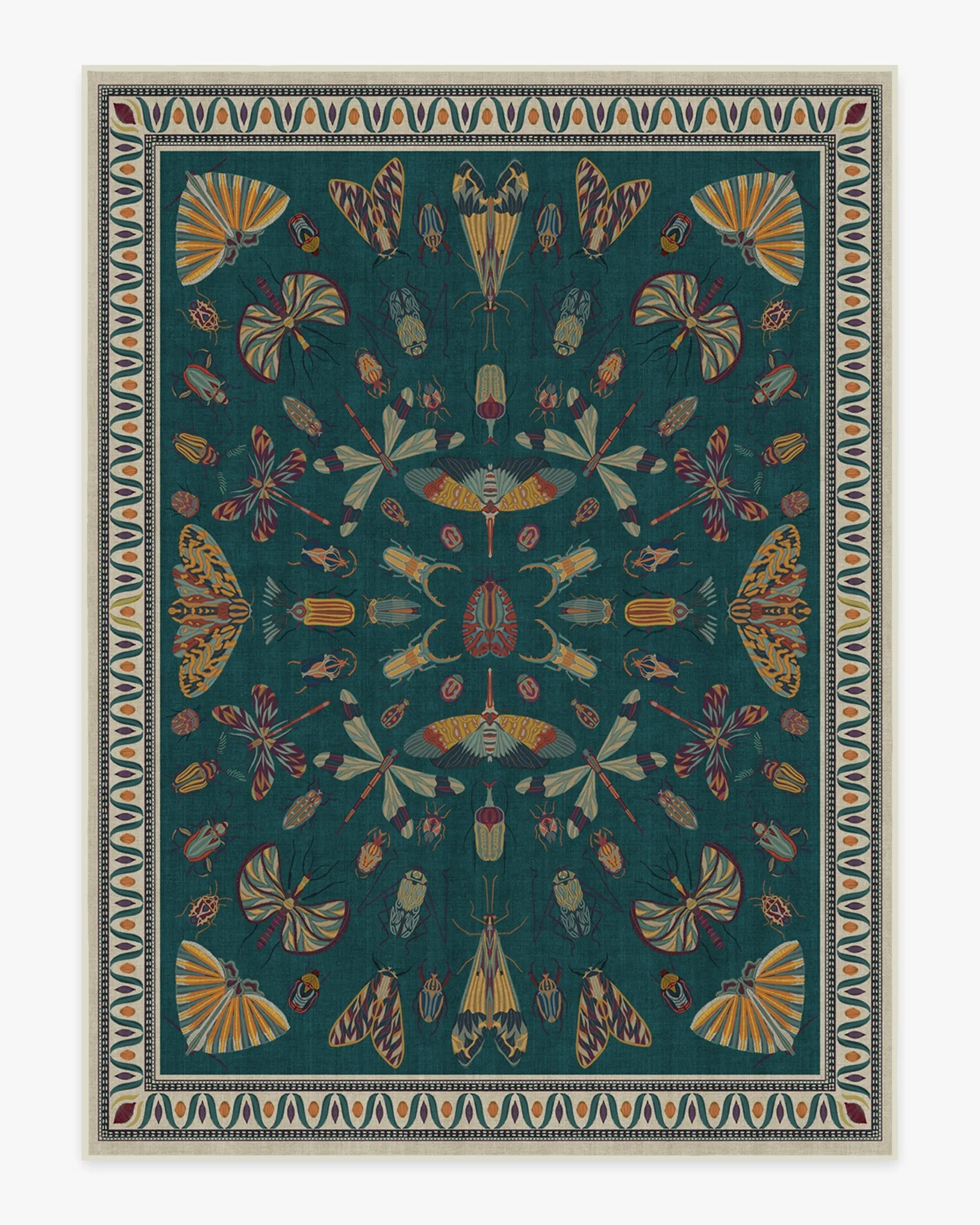 Machine Washable Area Rug - Teal, Chenille