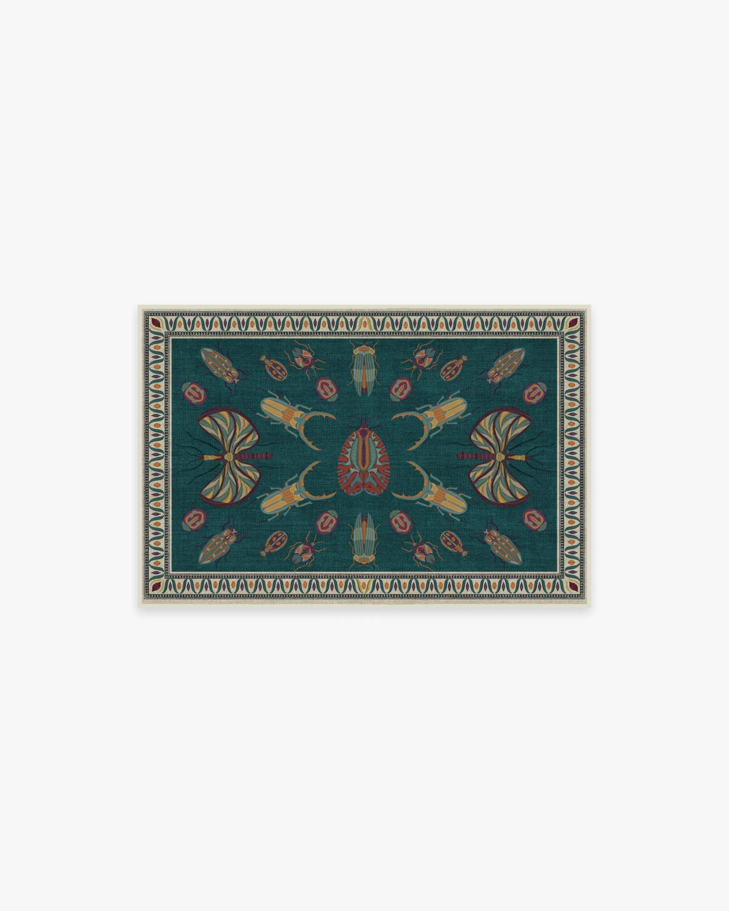 Machine Washable Area Rug - Teal, Chenille image