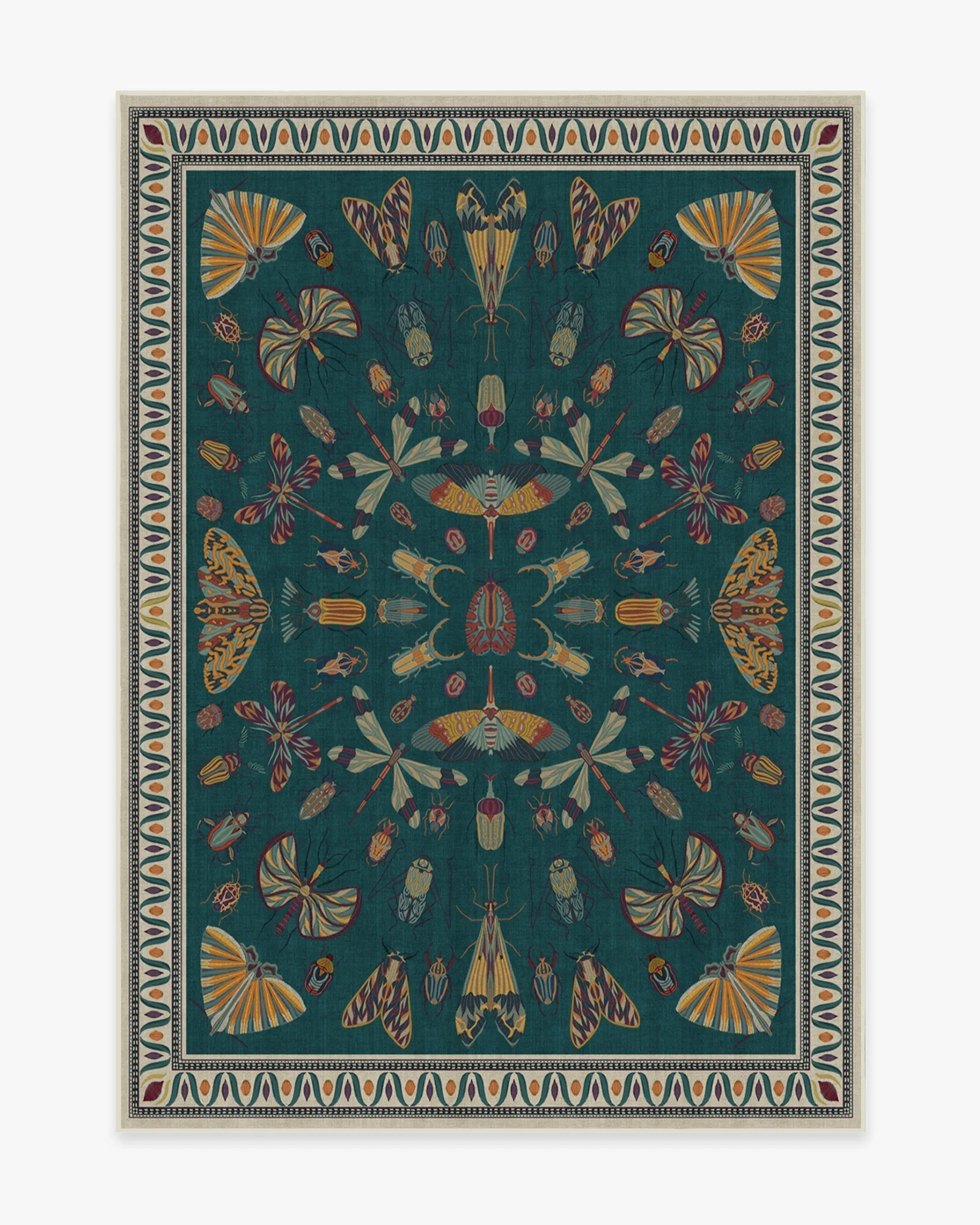 Machine Washable Area Rug - Teal, Chenille