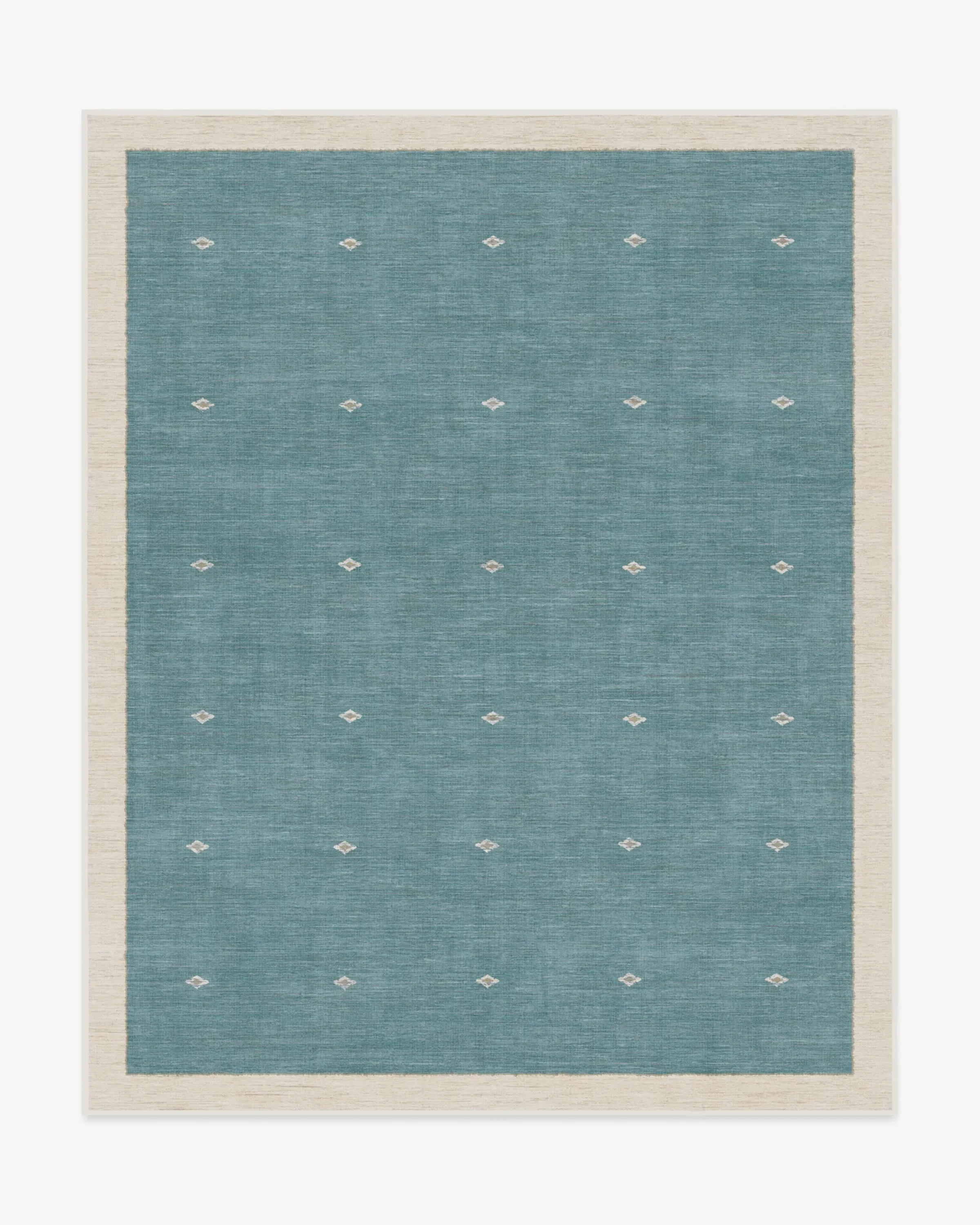 Machine Washable Area Rug - Teal, Flatwoven