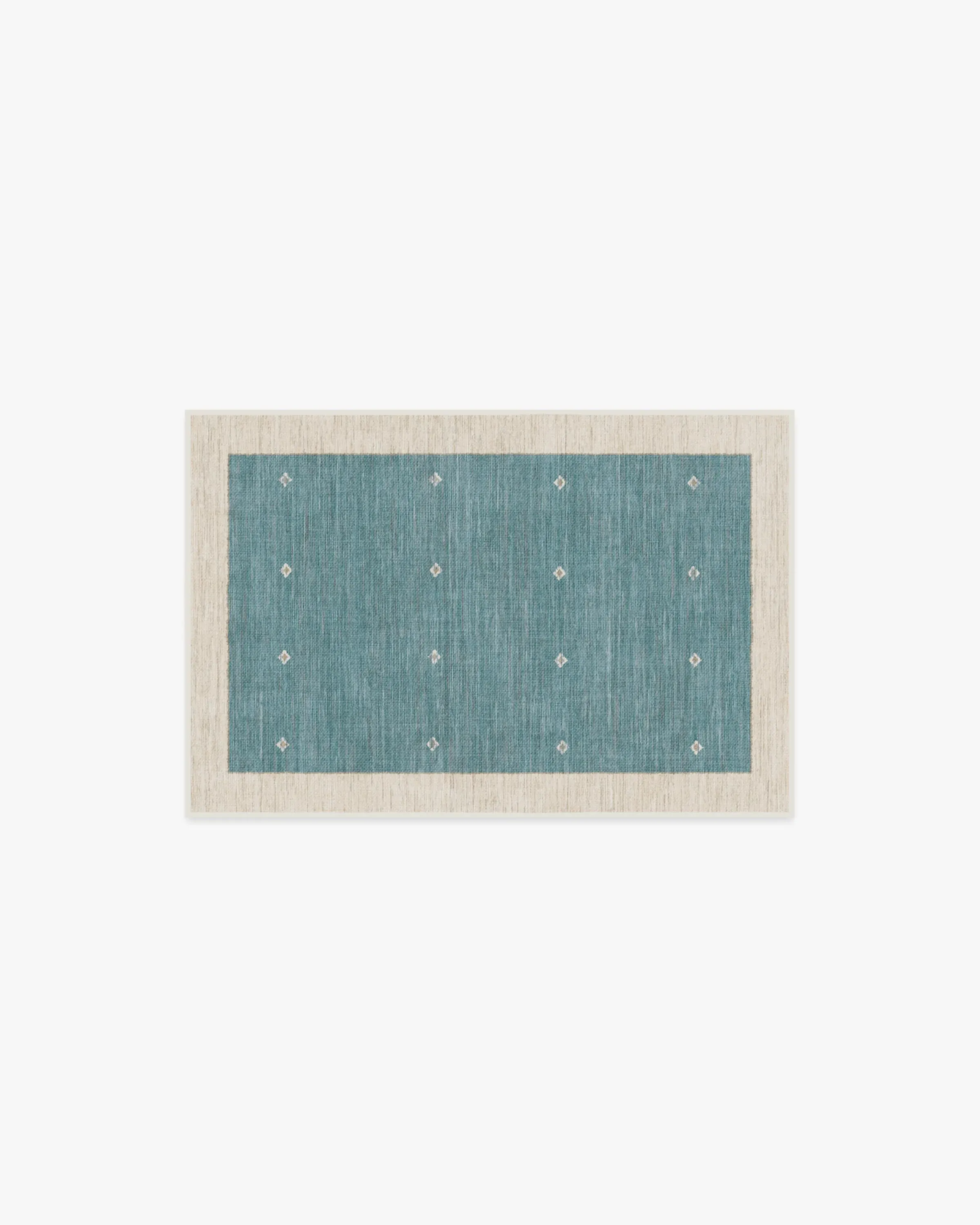 Machine Washable Area Rug - Teal, Flatwoven image