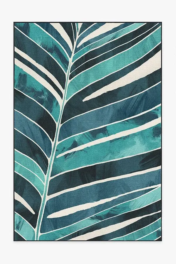 Machine Washable Area Rug - Teal