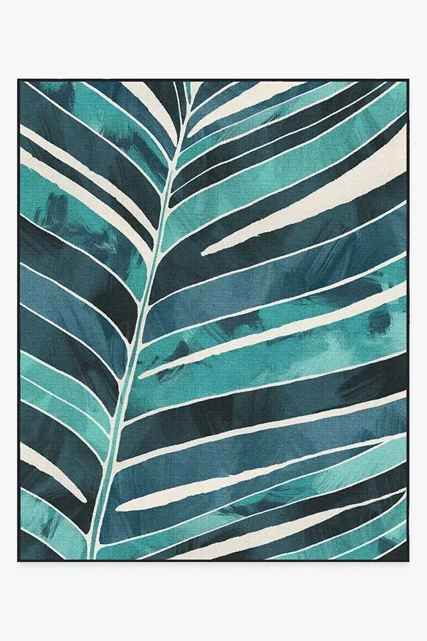 Machine Washable Area Rug - Teal
