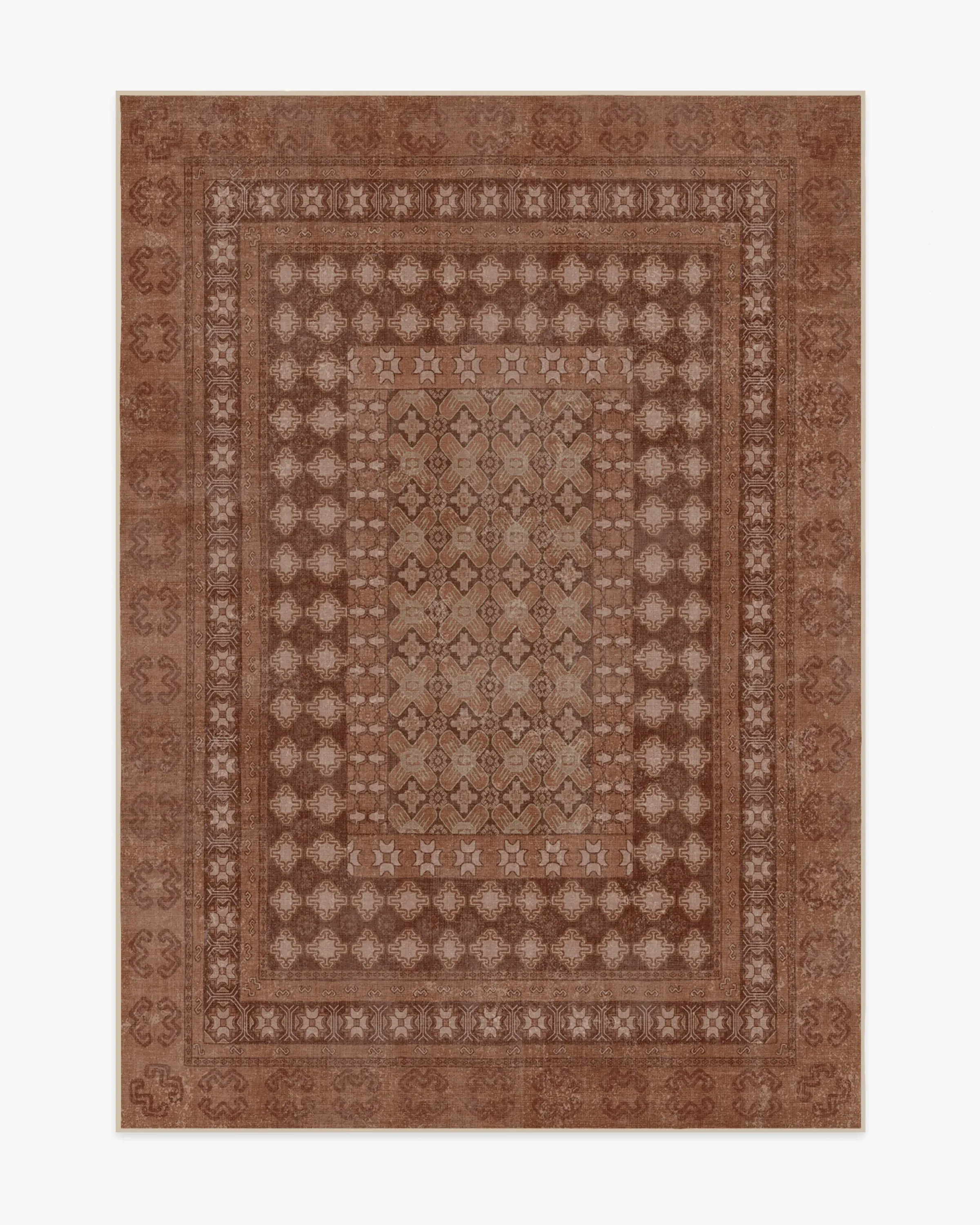 Machine Washable Area Rug - Terracotta