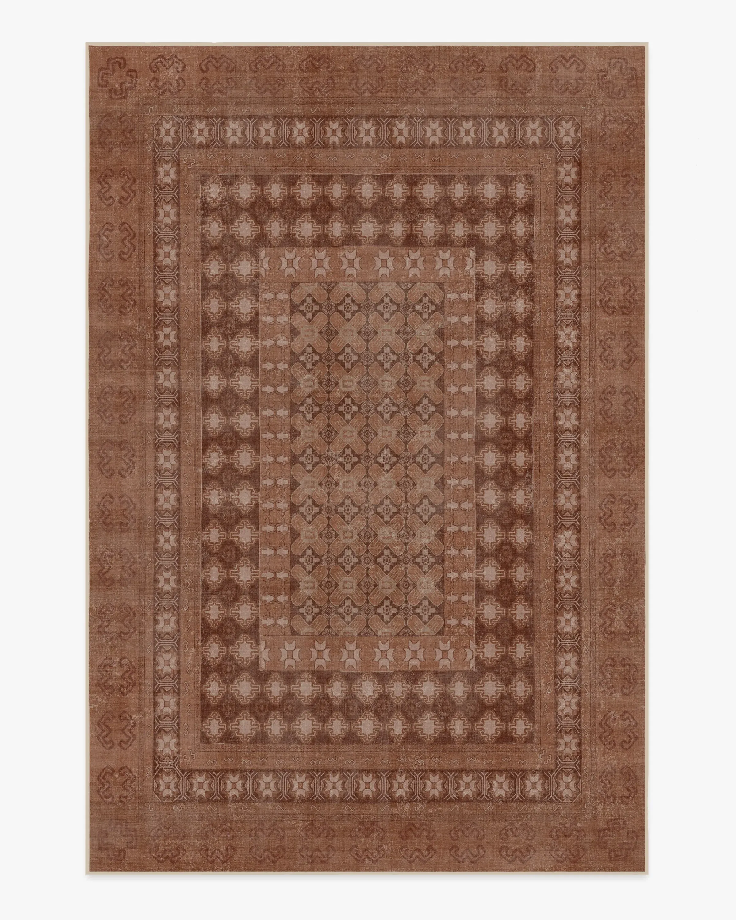 Machine Washable Area Rug - Terracotta