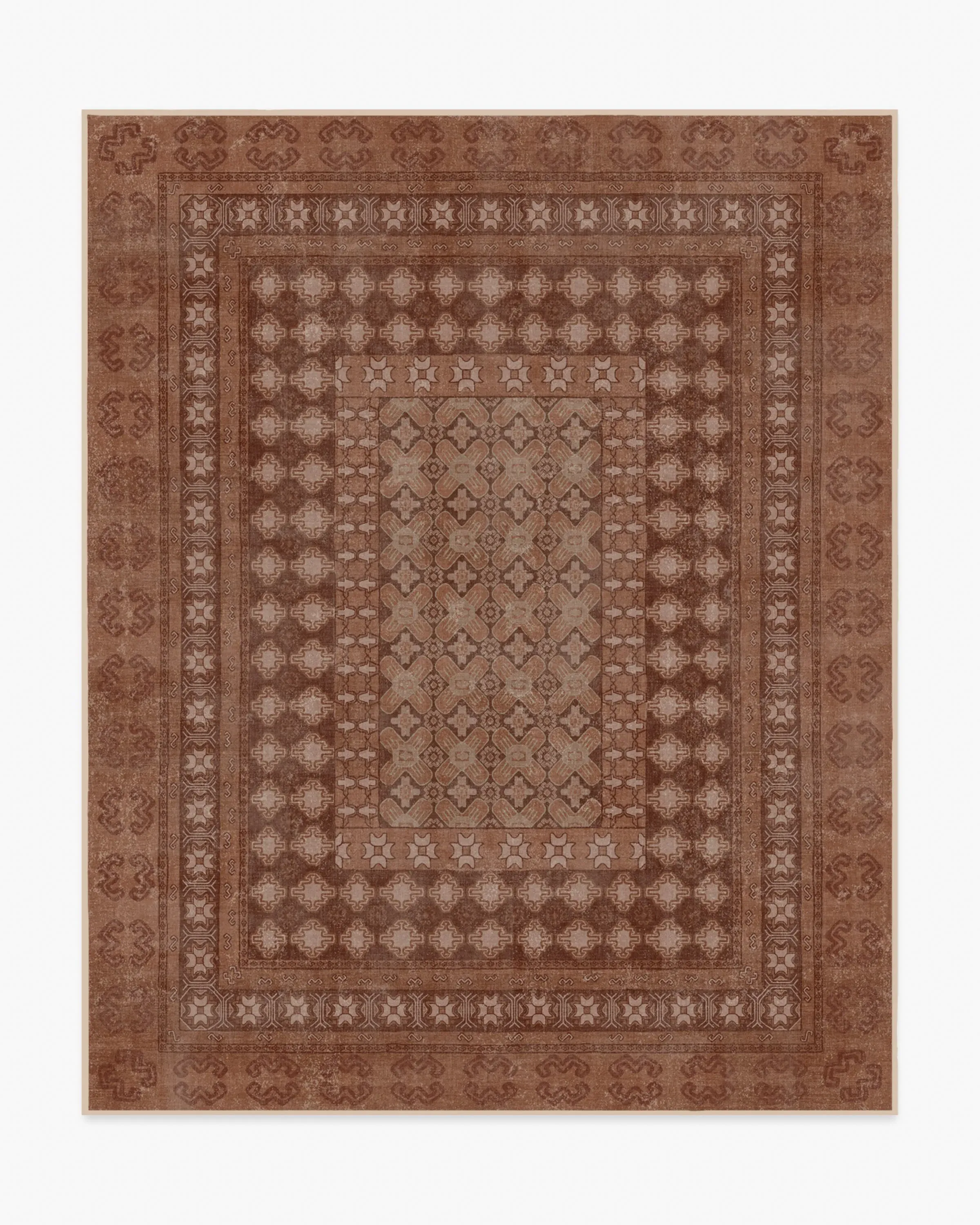Machine Washable Area Rug - Terracotta