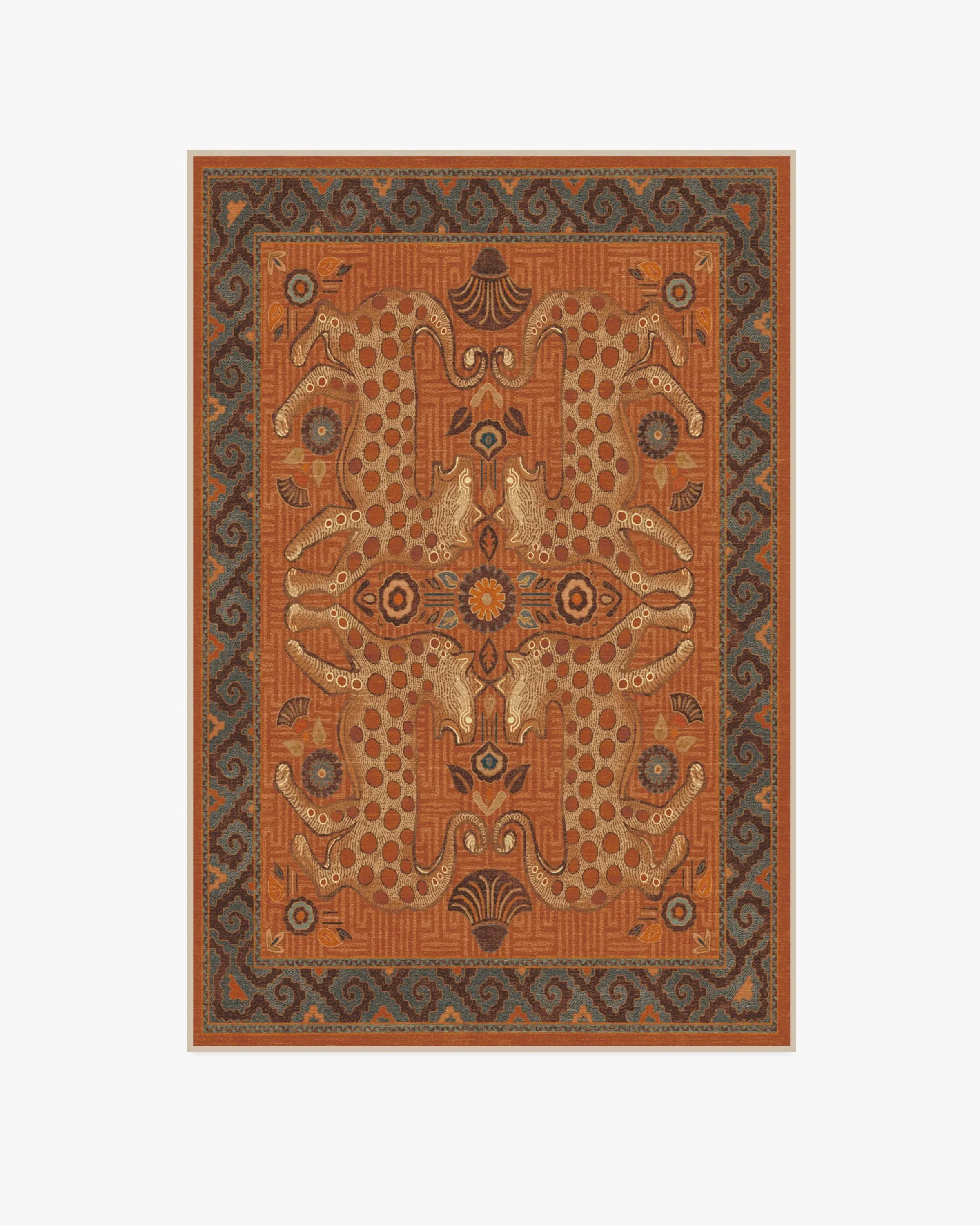 Machine Washable Area Rug - Terracotta