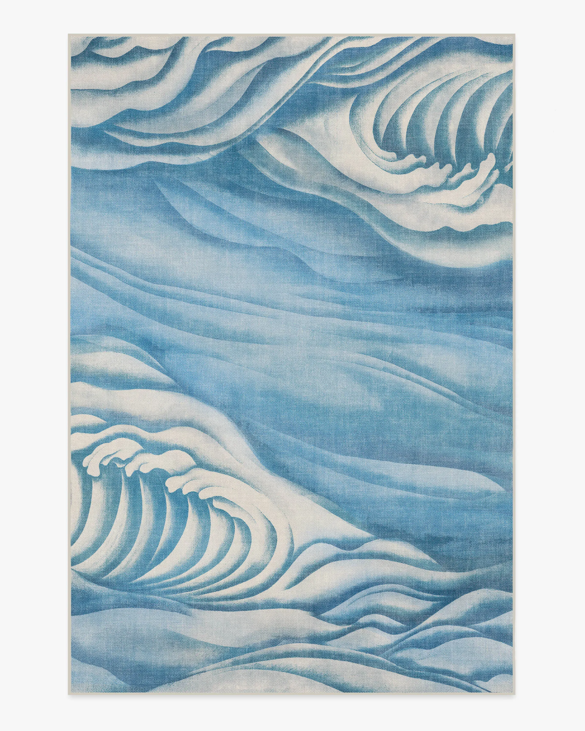 Machine Washable Area Rug Waves - Blue