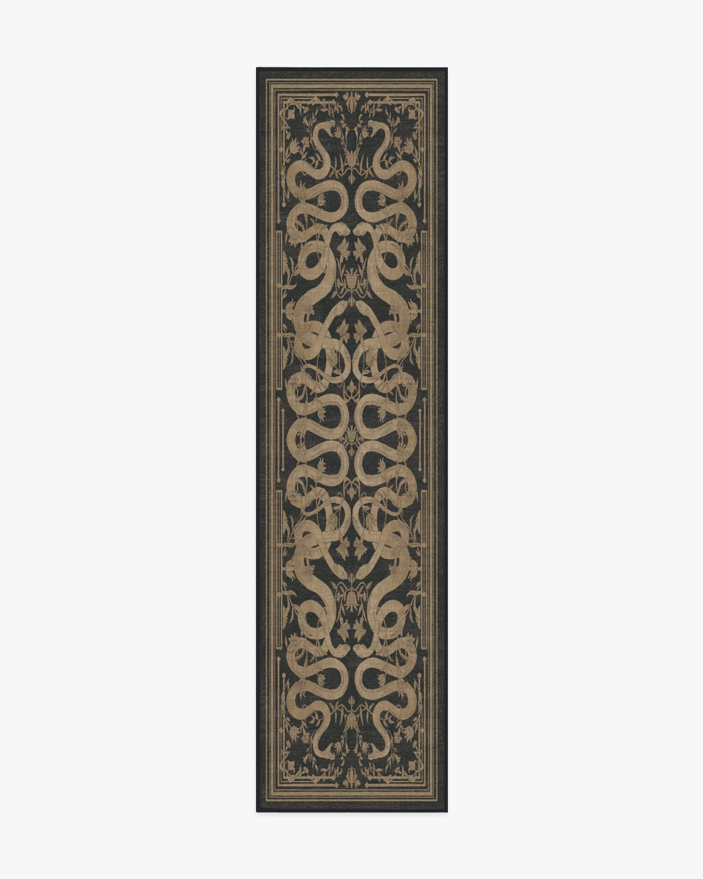 Machine Washable Runner Rug - Black