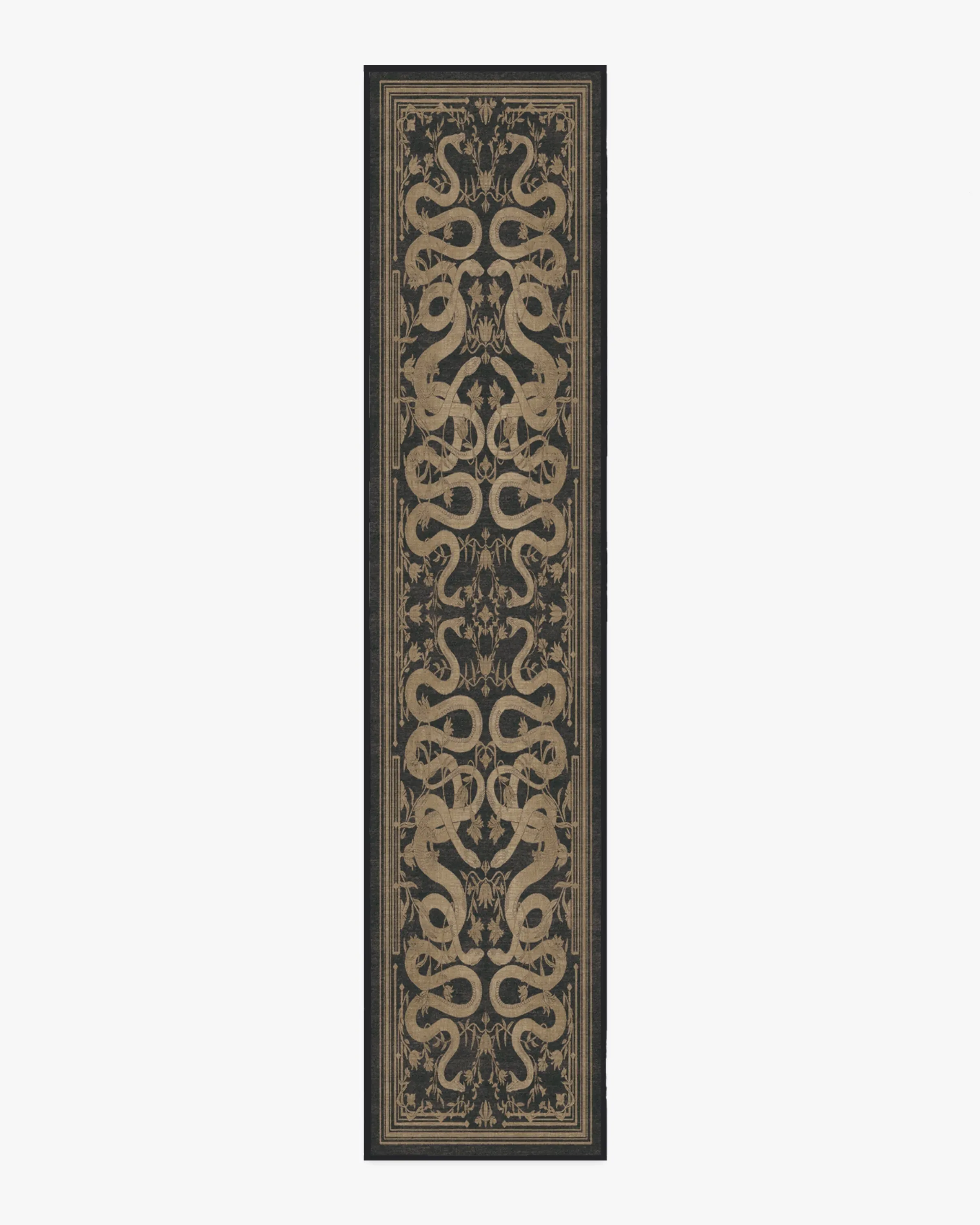 Machine Washable Runner Rug - Black