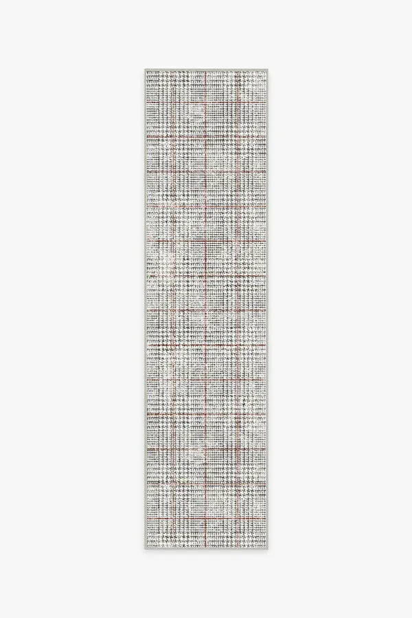 Machine Washable Runner Rug - Black & White