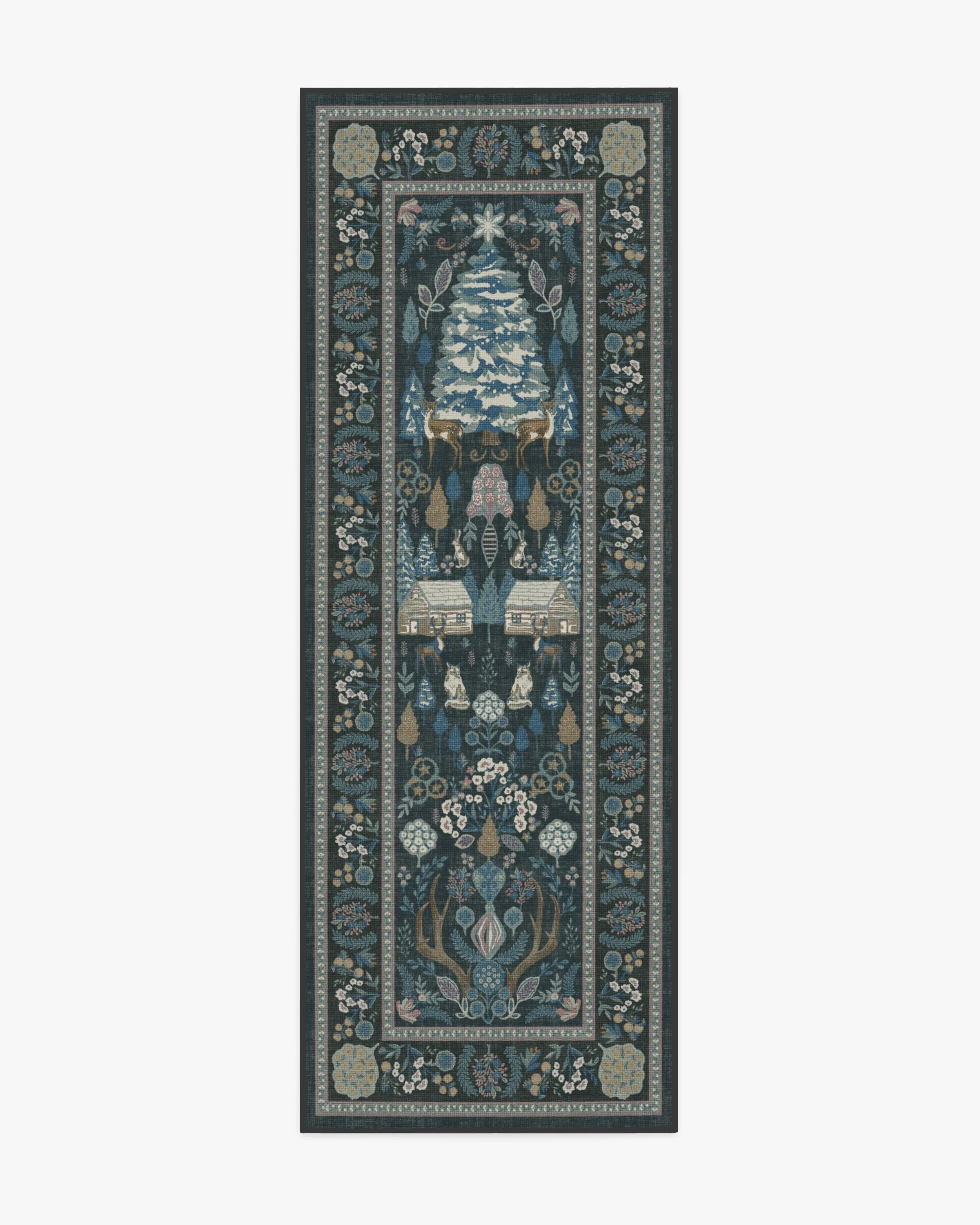 Machine Washable Runner Rug - Blue, Multicolor