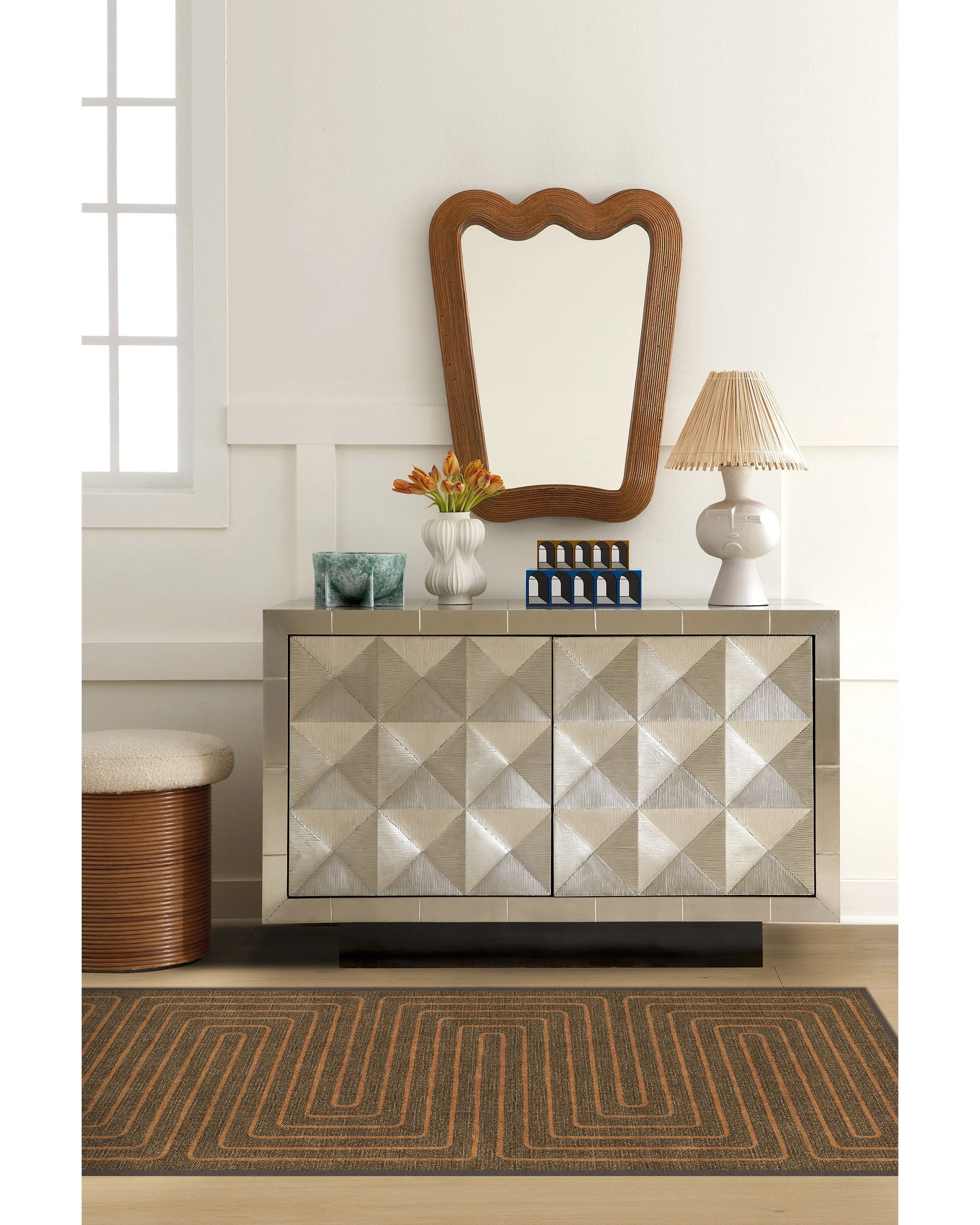 Machine Washable Runner Rug - Brown, Chenille