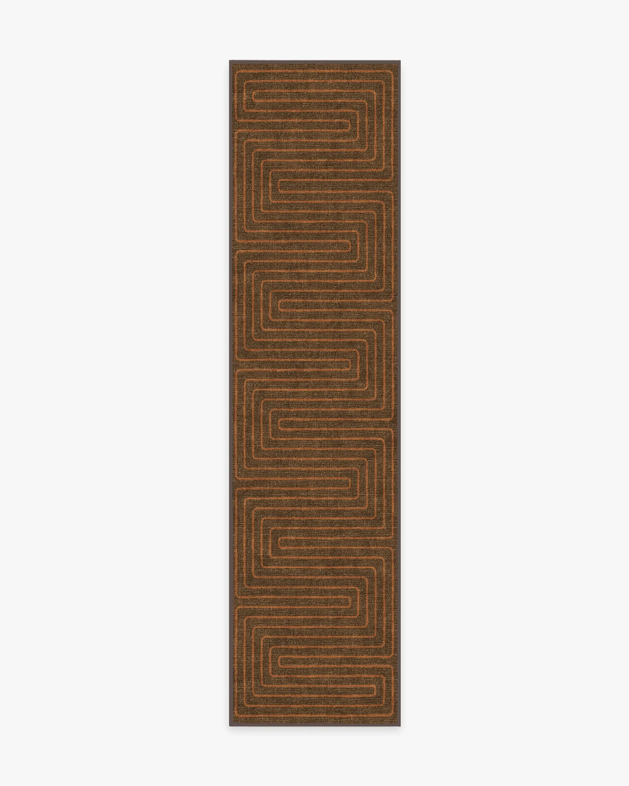 Machine Washable Runner Rug - Brown, Chenille