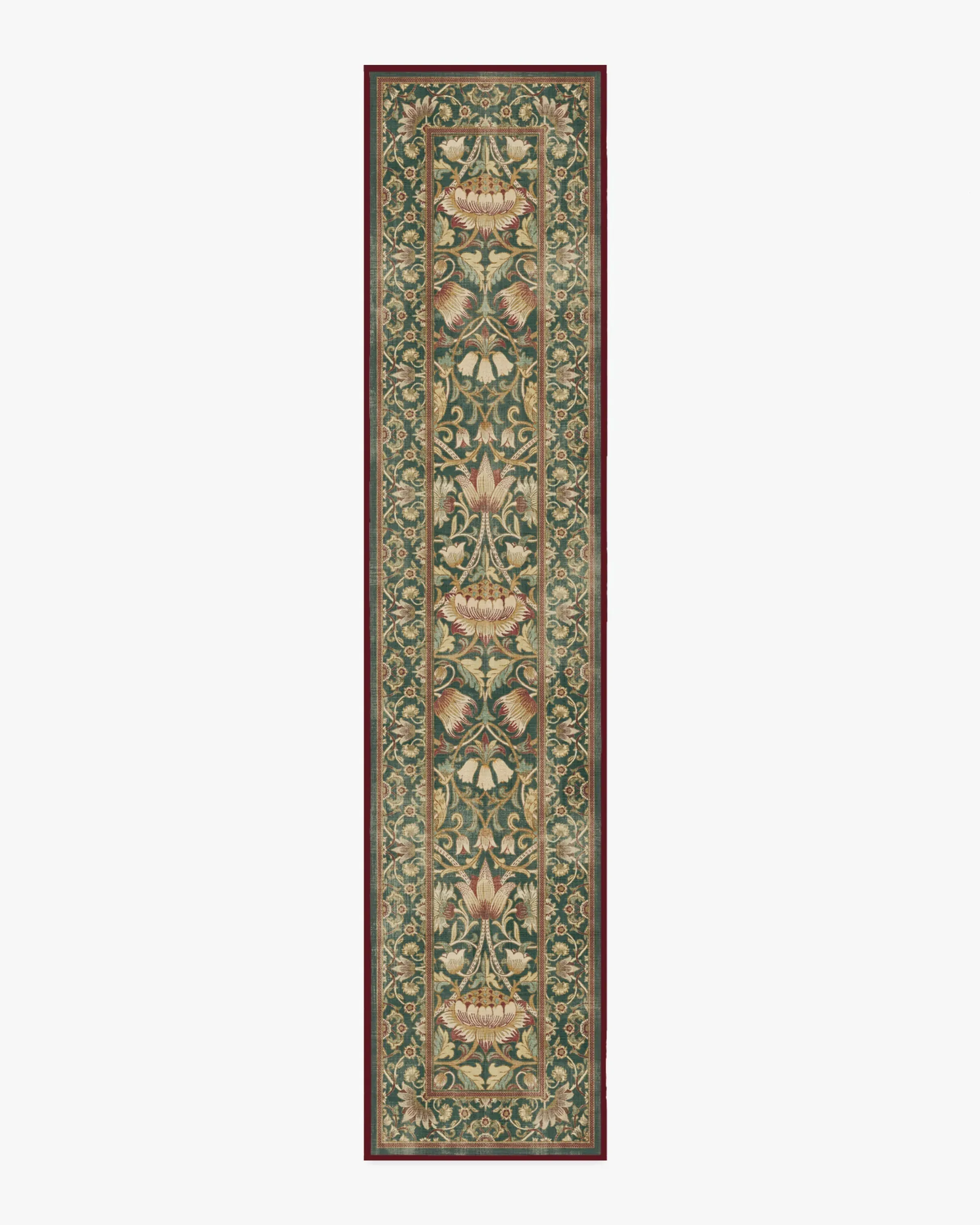 Machine Washable Runner Rug - Evergreen, Gold