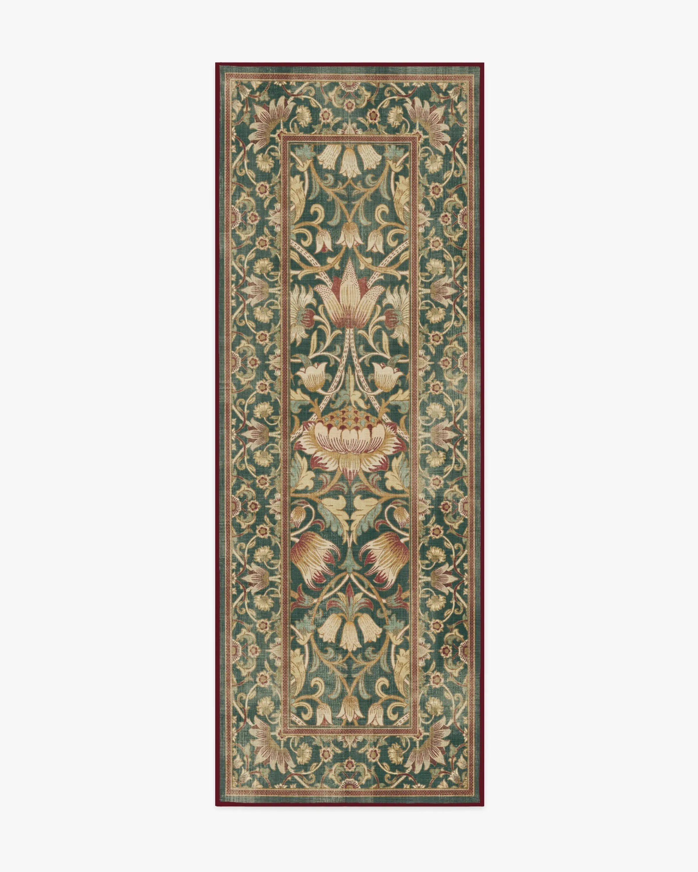 Machine Washable Runner Rug - Evergreen, Gold