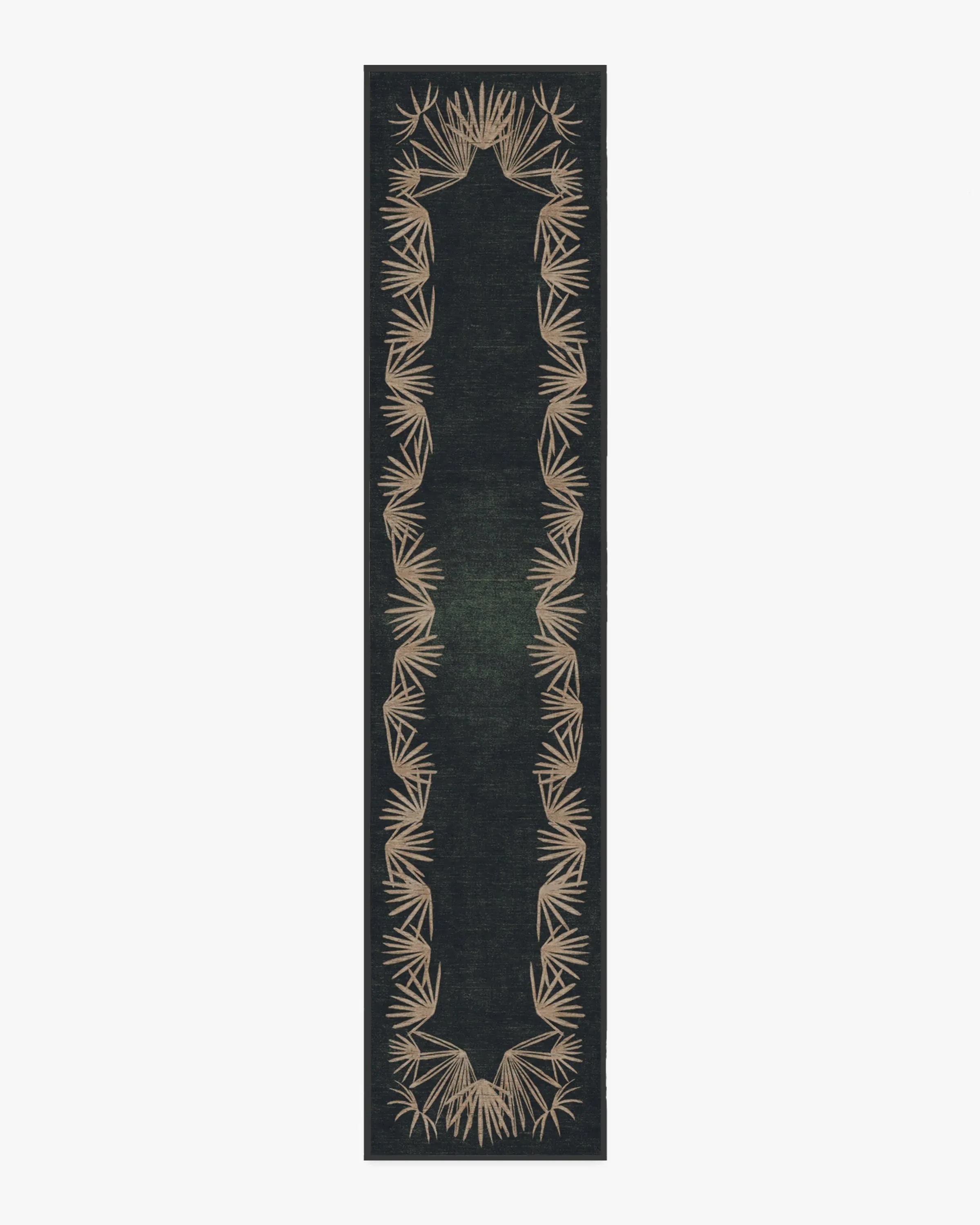 Machine Washable Runner Rug - Green, Flatwoven
