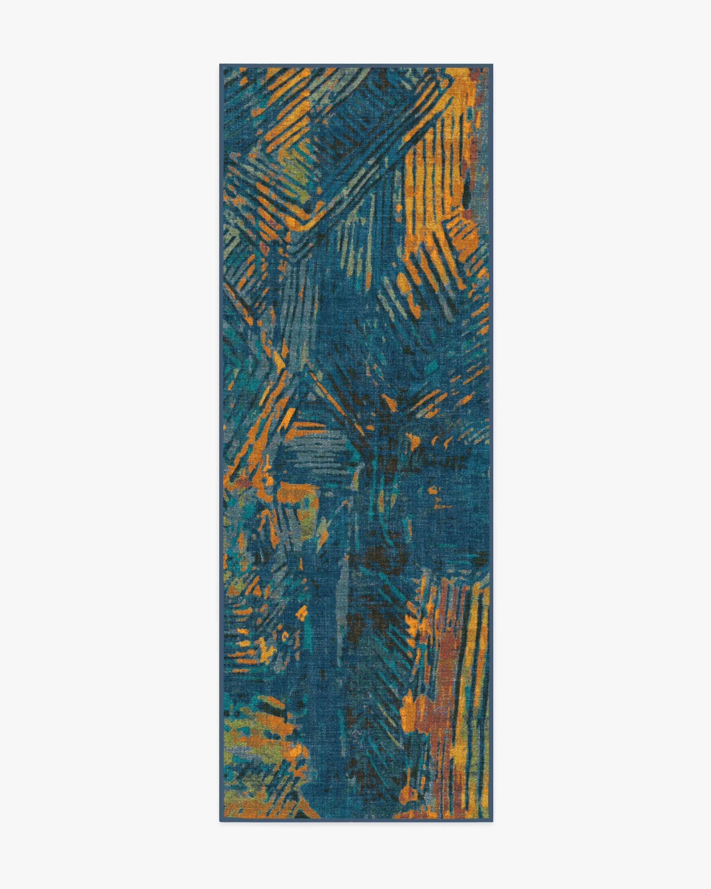 Machine Washable Runner Rug - Royal Blue