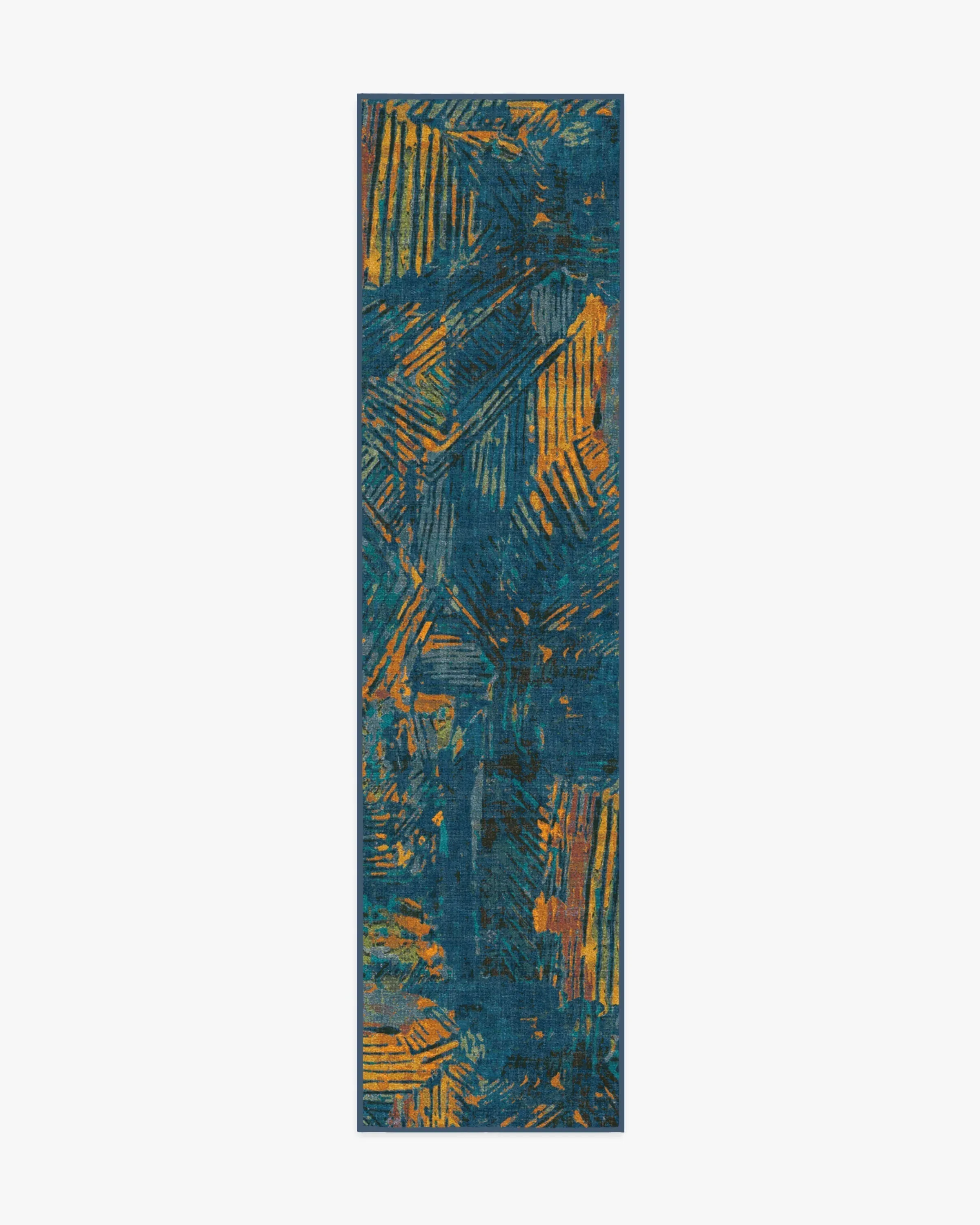 Machine Washable Runner Rug - Royal Blue