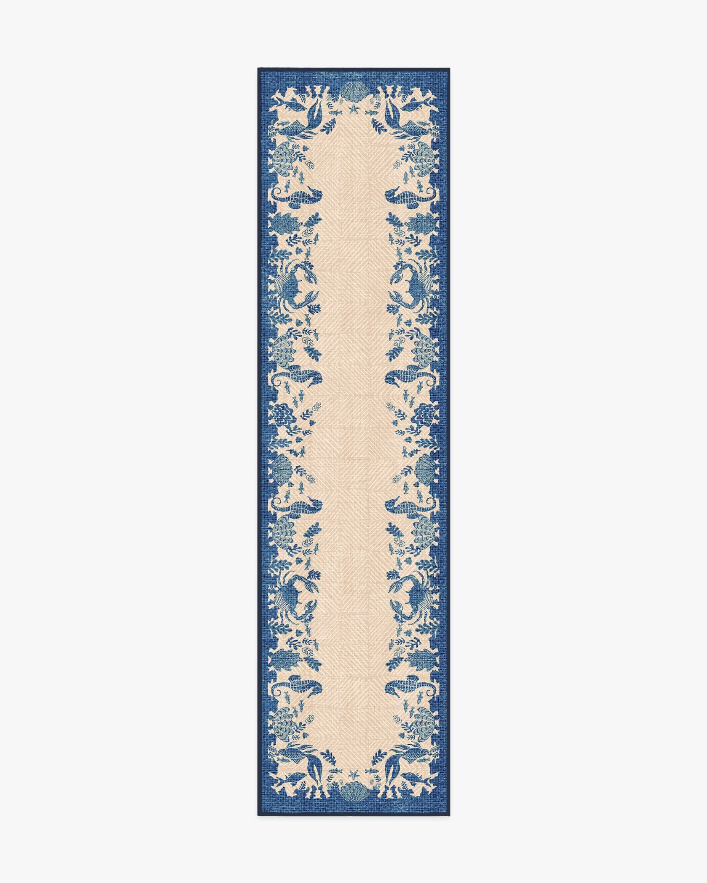 Machine Washable Runner Rug - Sapphire Blue