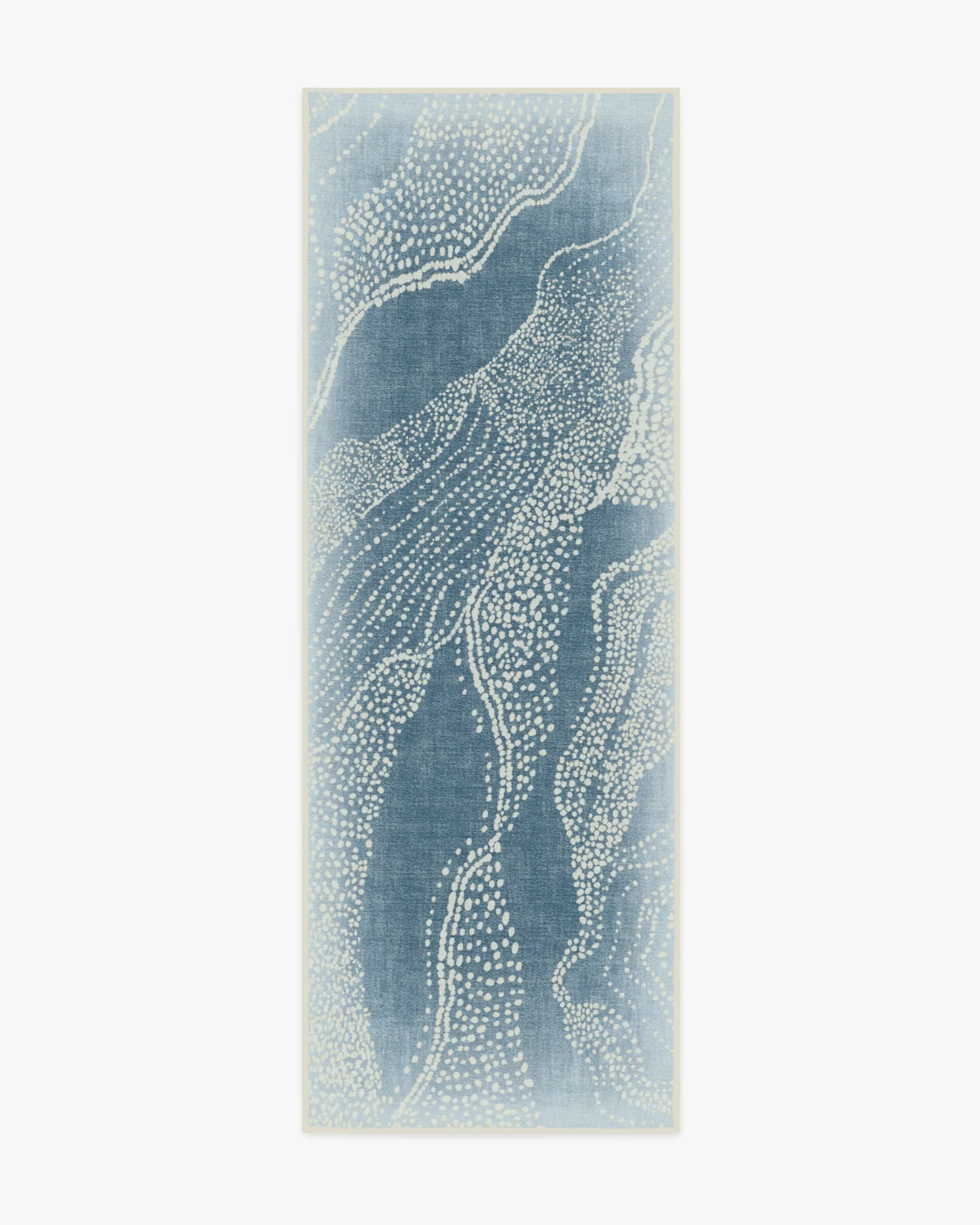 Machine Washable Runner Rug - Soft Blue