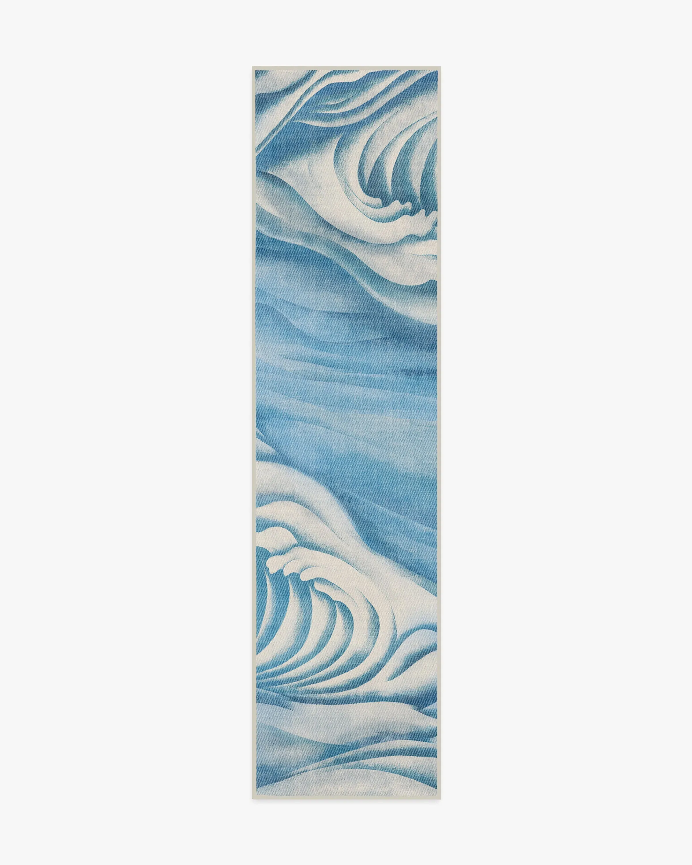 Machine Washable Runner Rug Waves - Blue