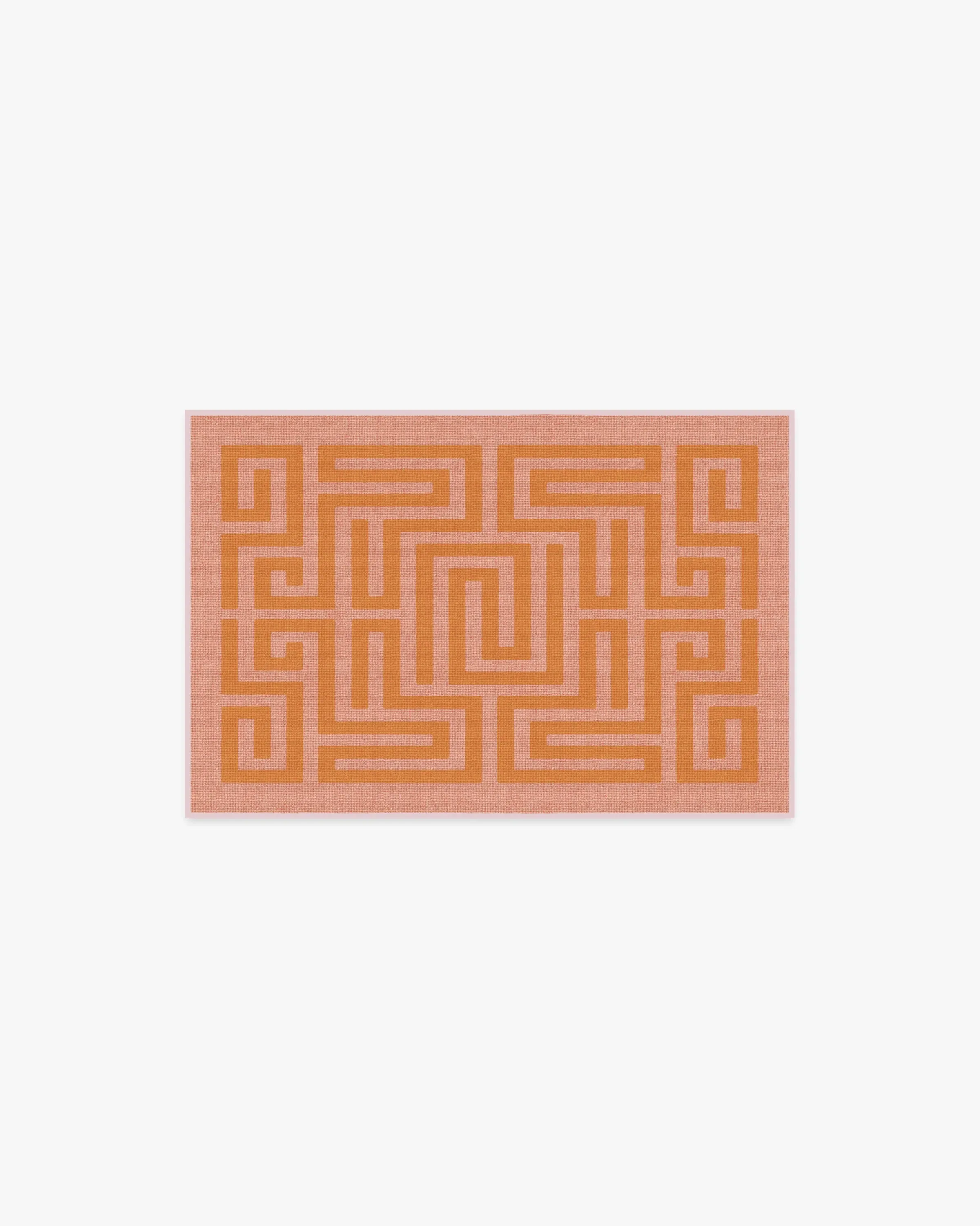 Maze Flatwoven Rug Machine Washable - Pink image