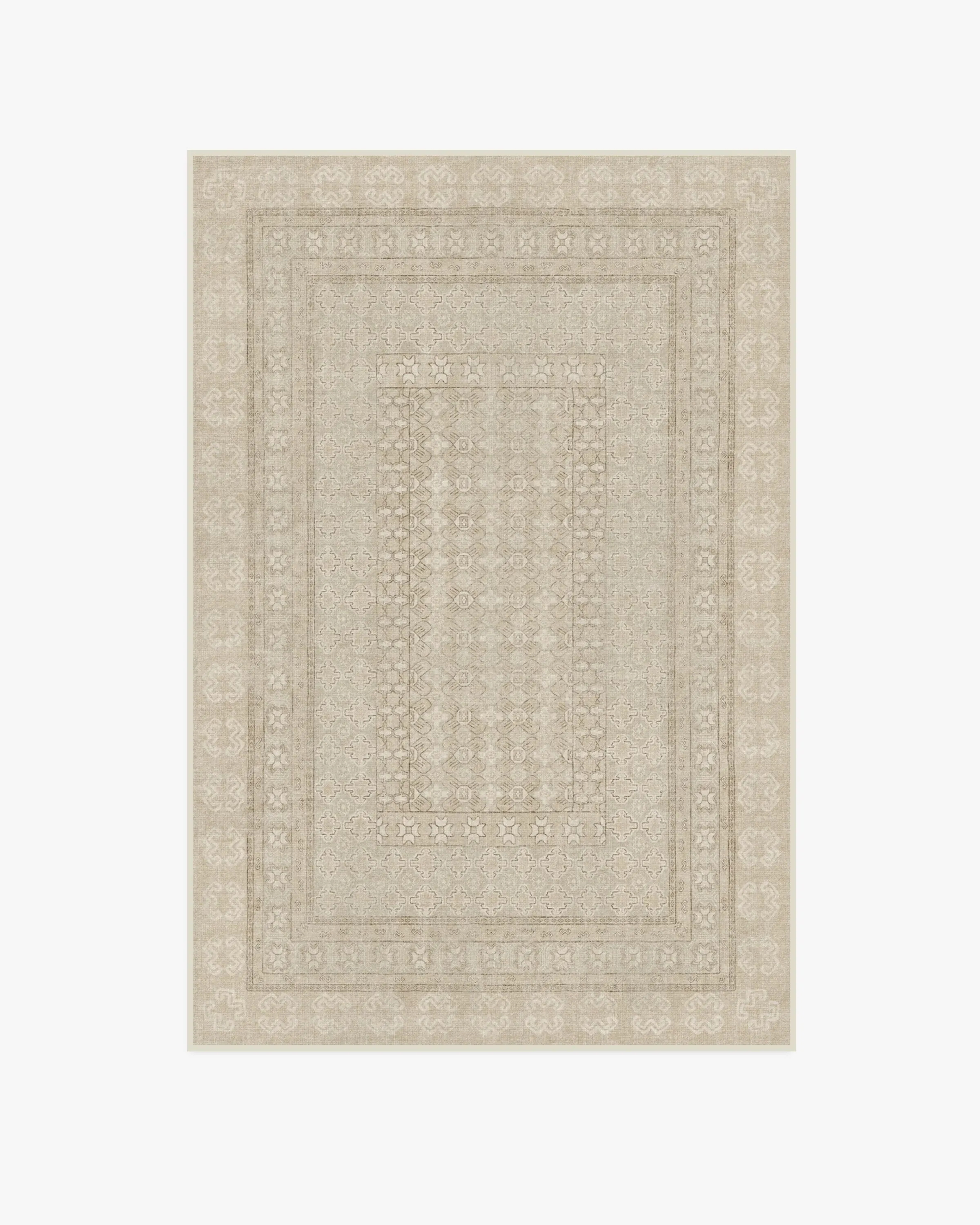 Medium Area Rug Machine Washable - Beige, Ivory