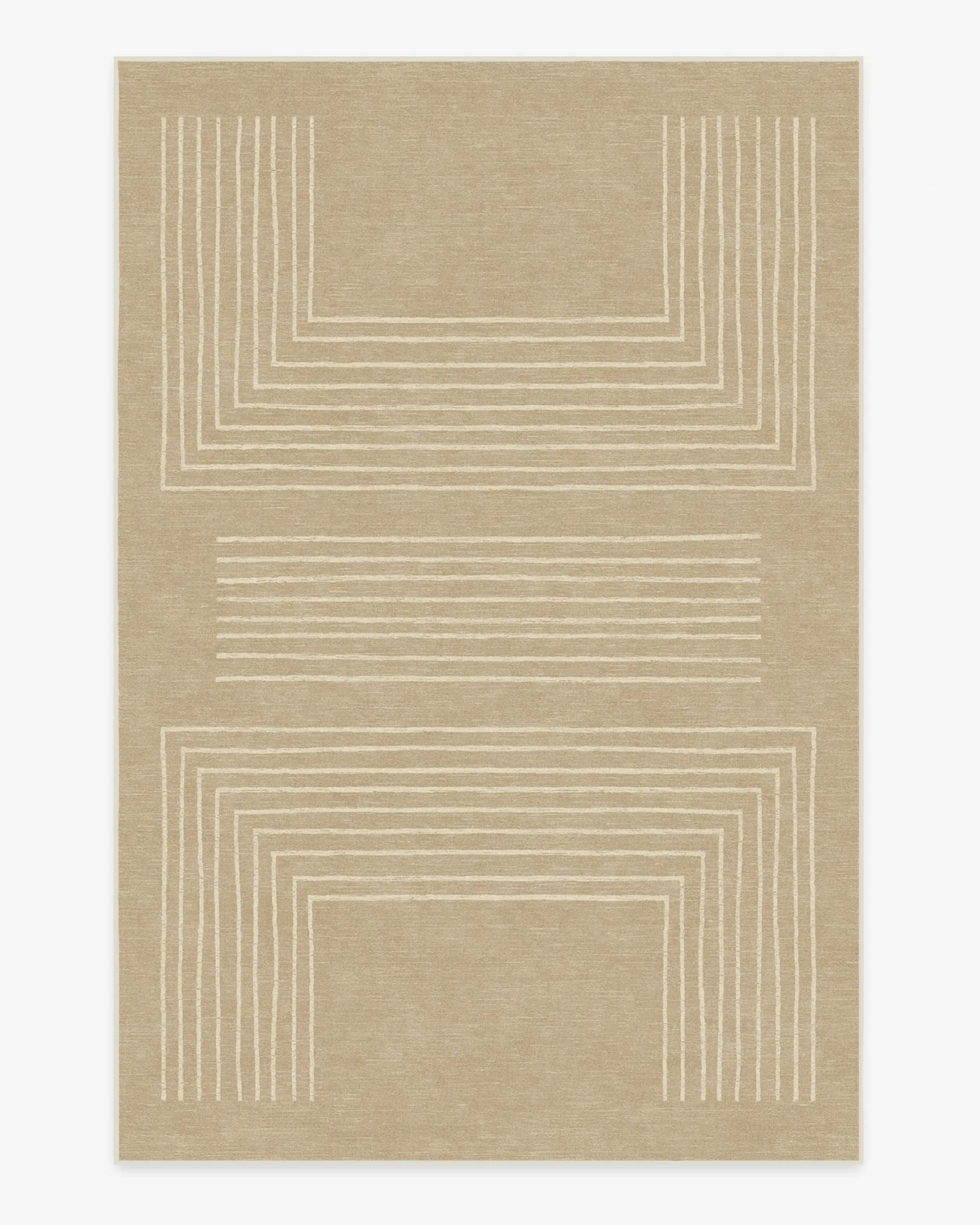 Medium Area Rug Machine Washable - Beige
