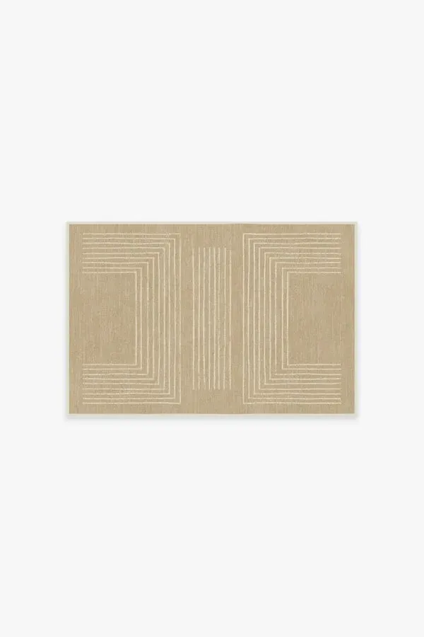 Medium Area Rug Machine Washable - Beige image