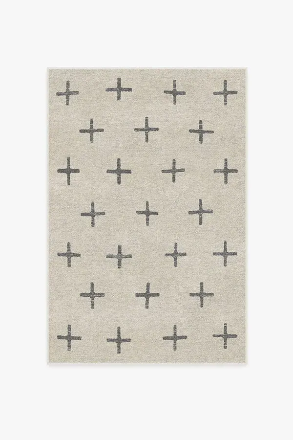 Medium Area Rug Machine Washable - Birch, Charcoal