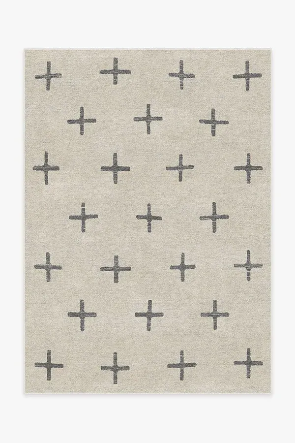 Medium Area Rug Machine Washable - Birch, Charcoal