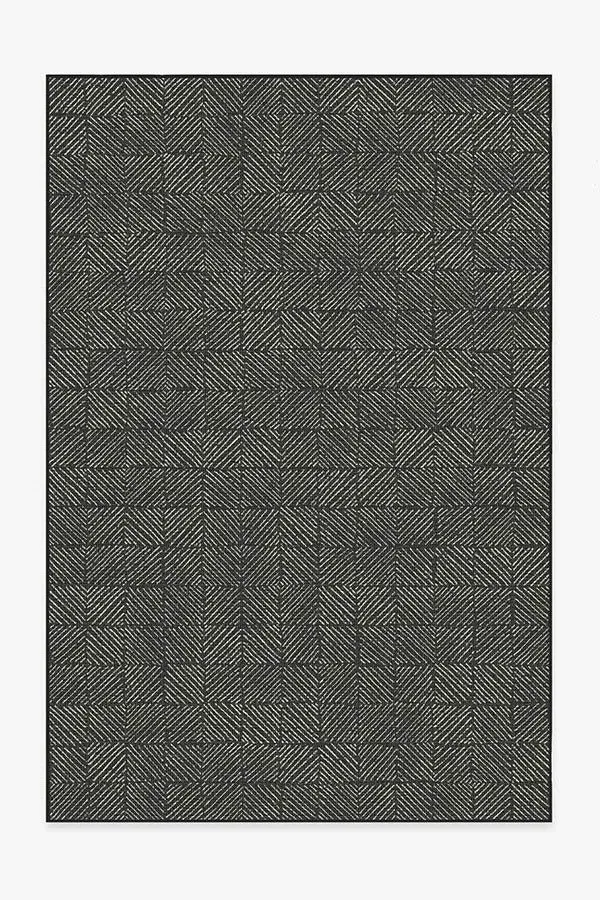 Medium Area Rug Machine Washable - Black
