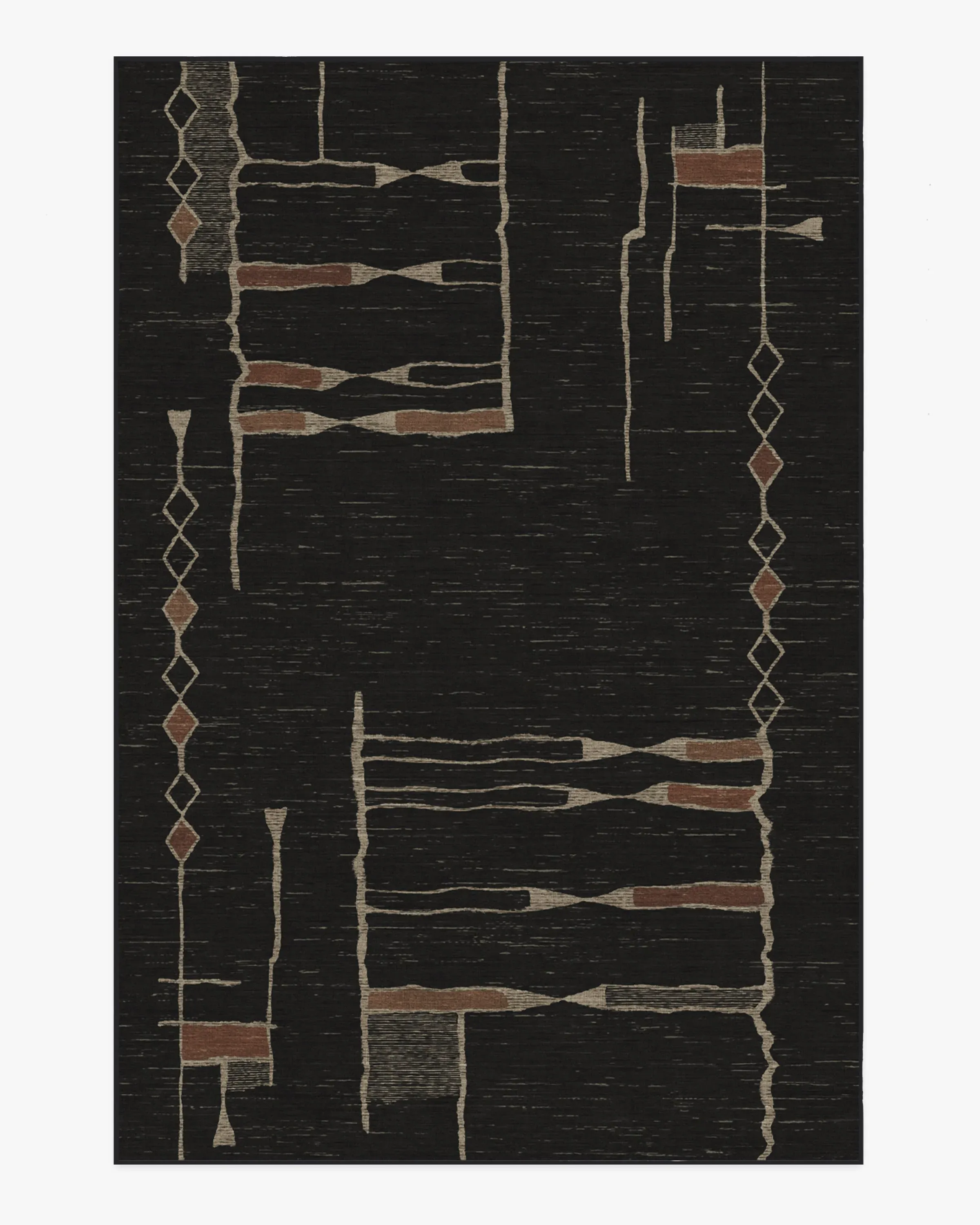 Medium Area Rug Machine Washable - Black