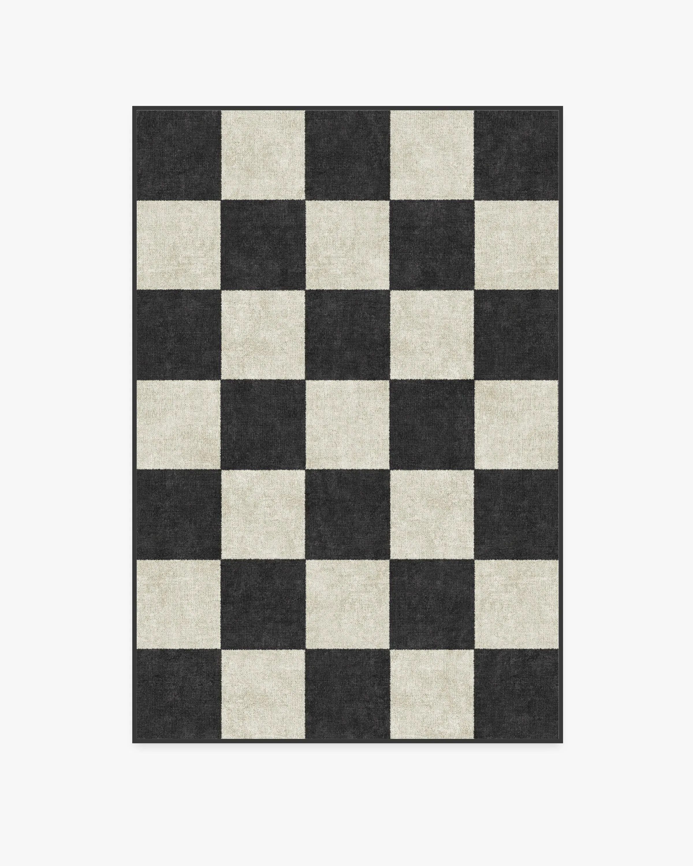 Medium Area Rug Machine Washable - Black, Chenille