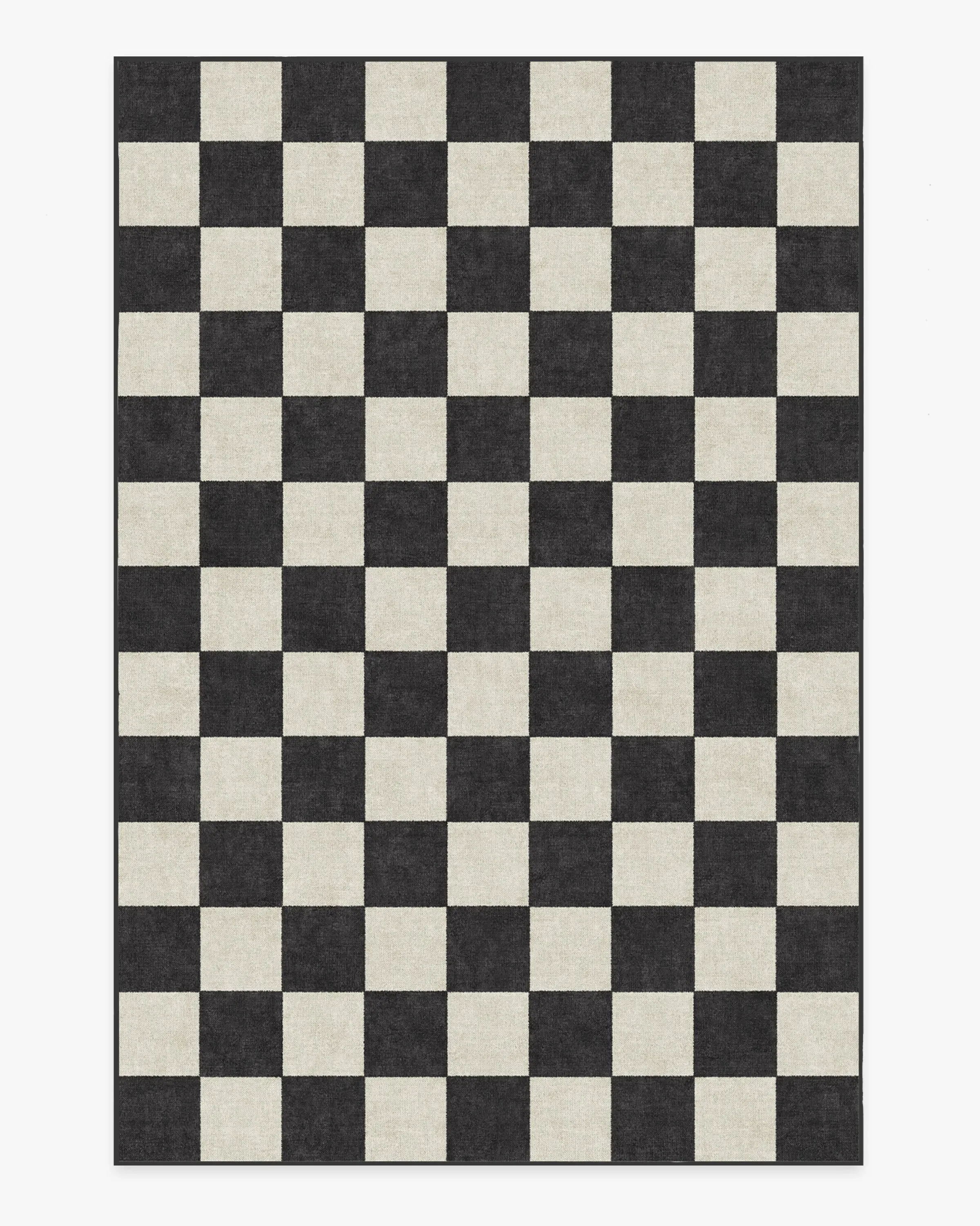 Medium Area Rug Machine Washable - Black, Chenille