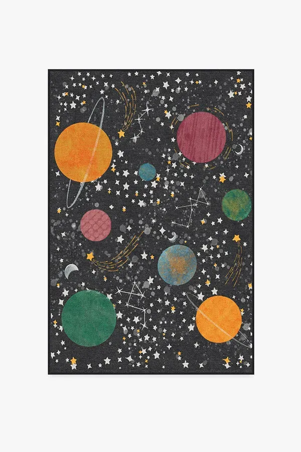 Medium Area Rug Machine Washable - Black