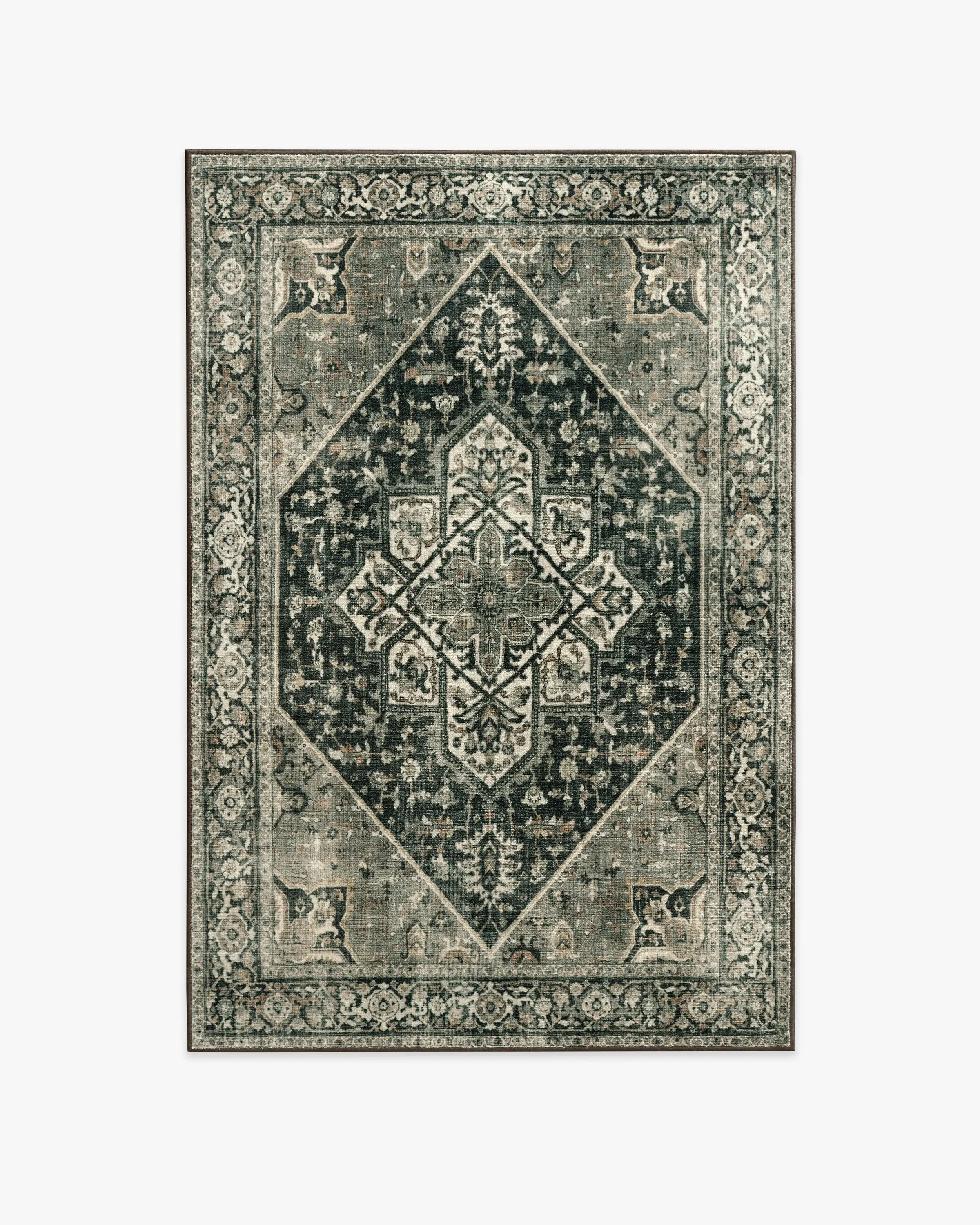 Medium Area Rug Machine Washable - Black