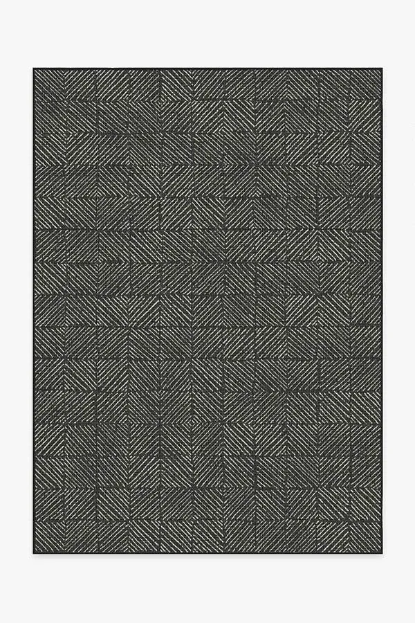 Medium Area Rug Machine Washable - Black