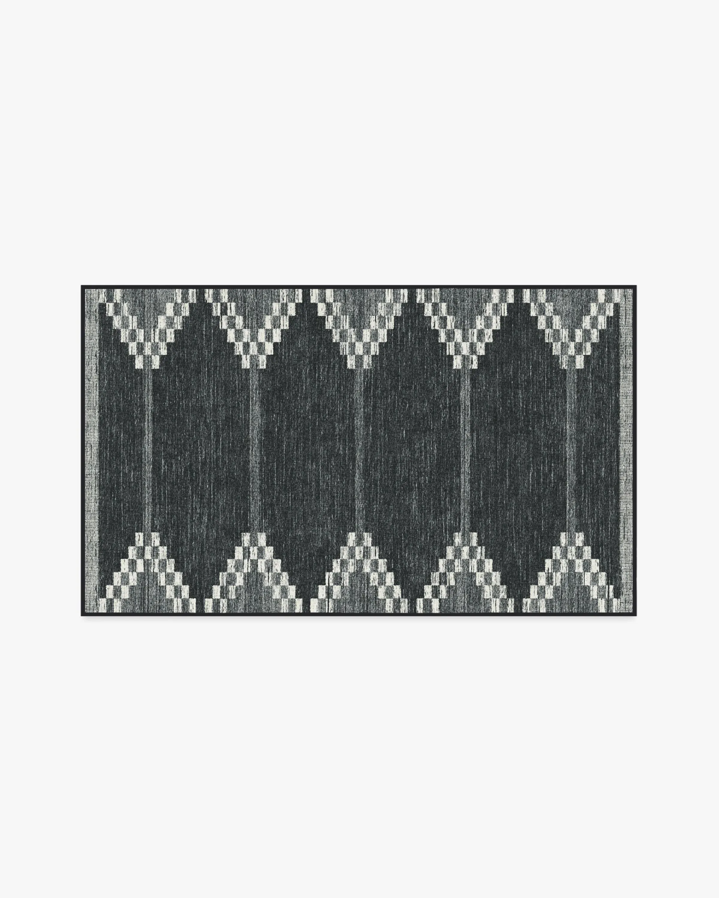 Medium Area Rug Machine Washable - Black