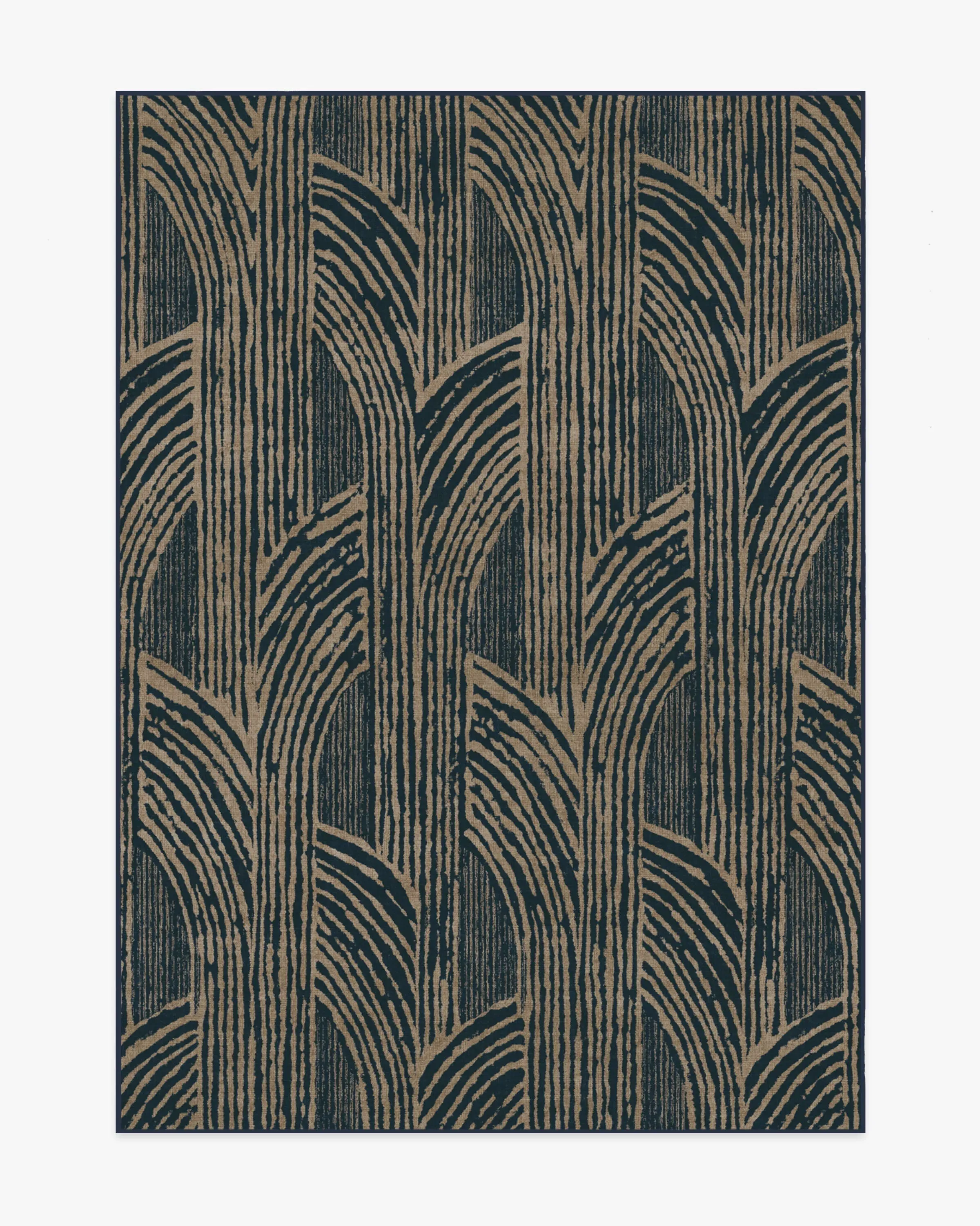Medium Area Rug Machine Washable - Blue