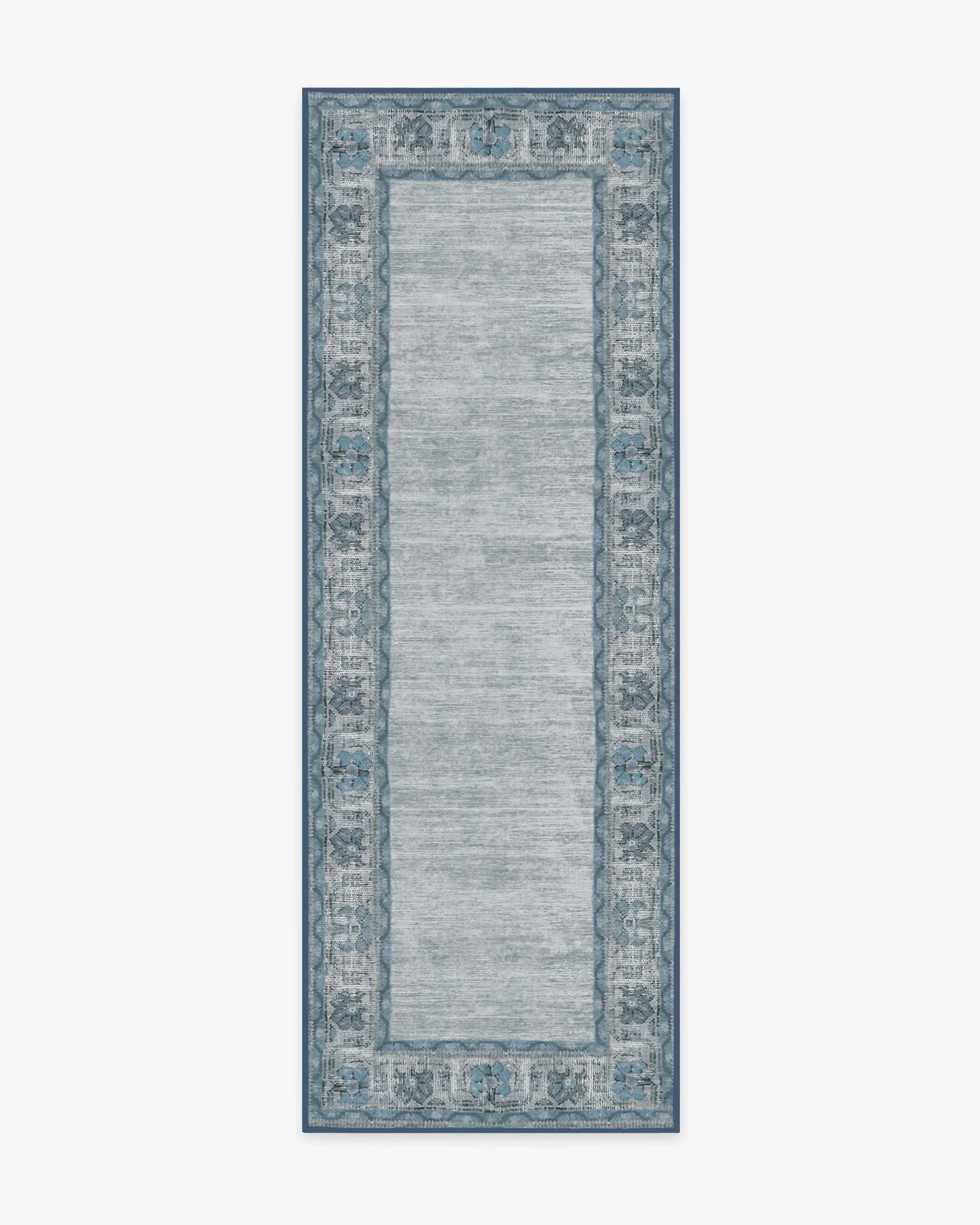 Medium Area Rug Machine Washable - Blue