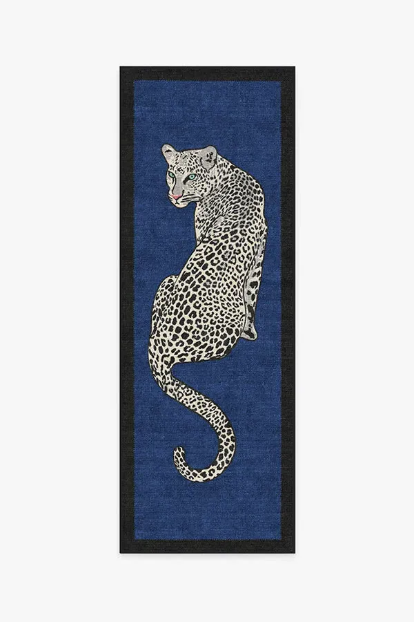 Medium Area Rug Machine Washable - Blue, Chenille